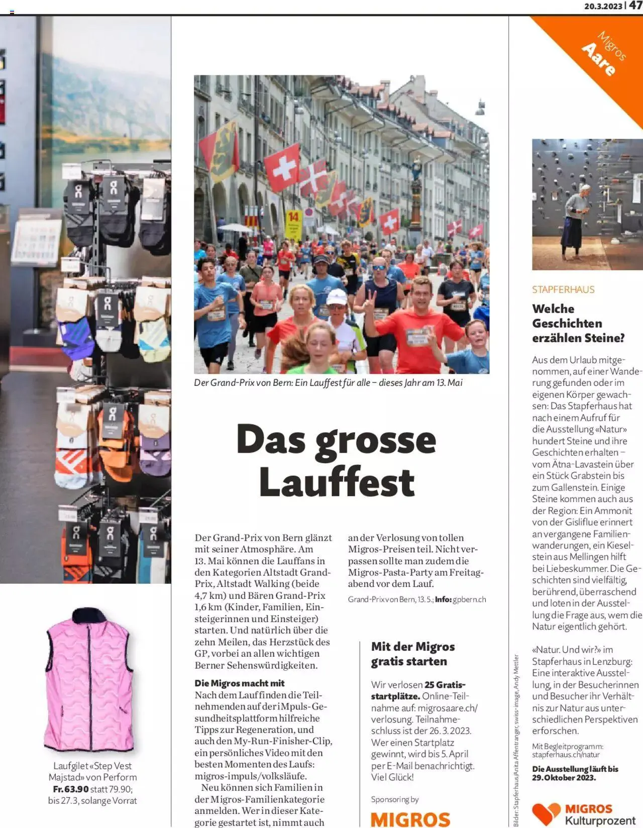 Migros - Magazin von 20. März bis 31. Dezember 2023 - Prospekt seite 47