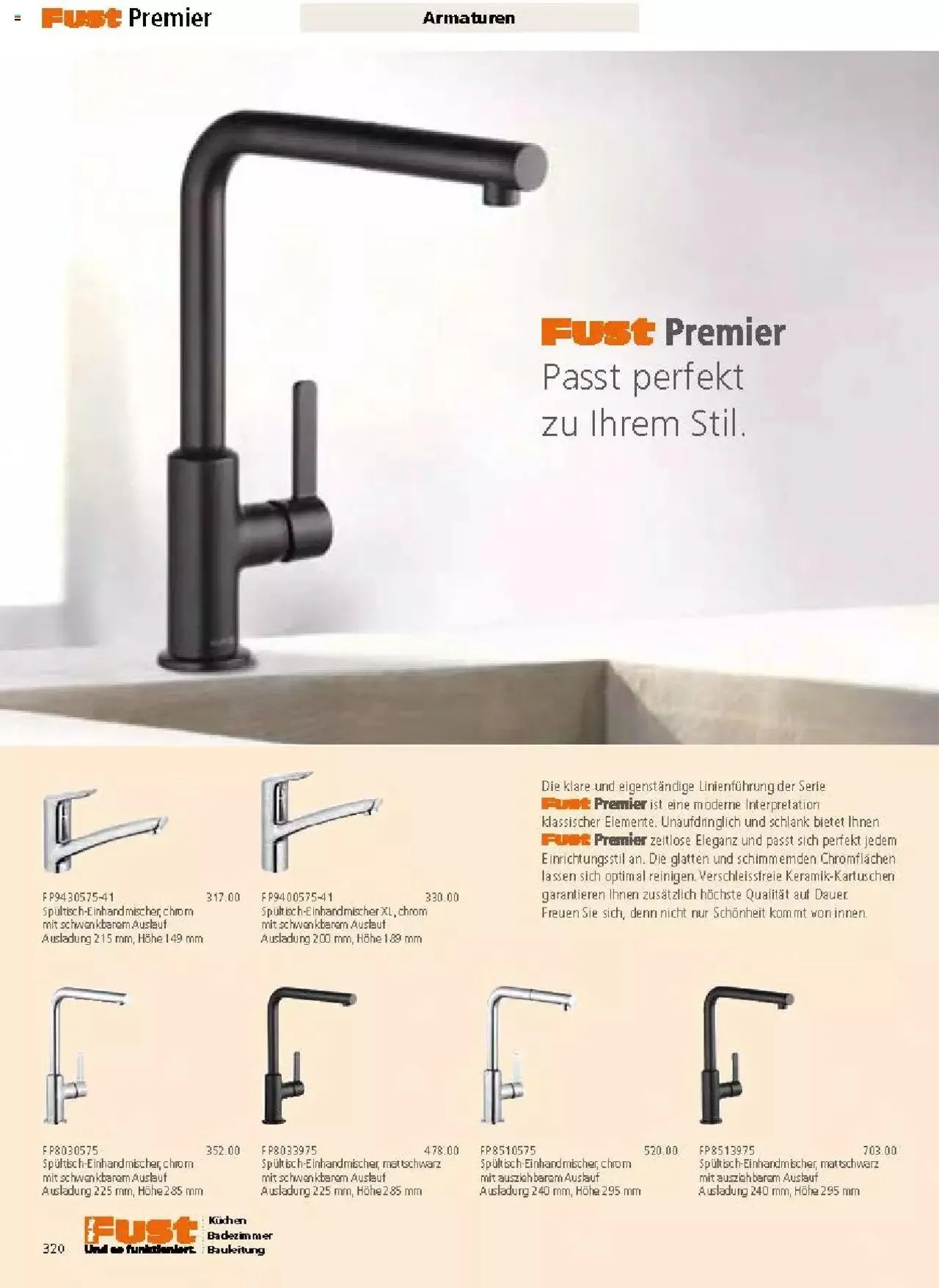 Fust Küchen- und Badezimmerprospekt von 4. März bis 31. Dezember 2024 - Prospekt seite 320
