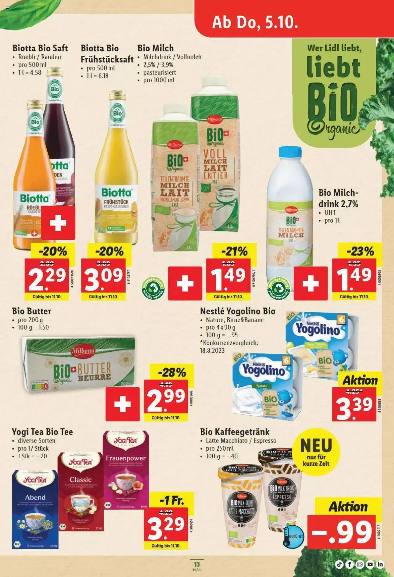 Lidl Aktionen von 5. Oktober bis 11. Oktober 2023 - Prospekt seite  13
