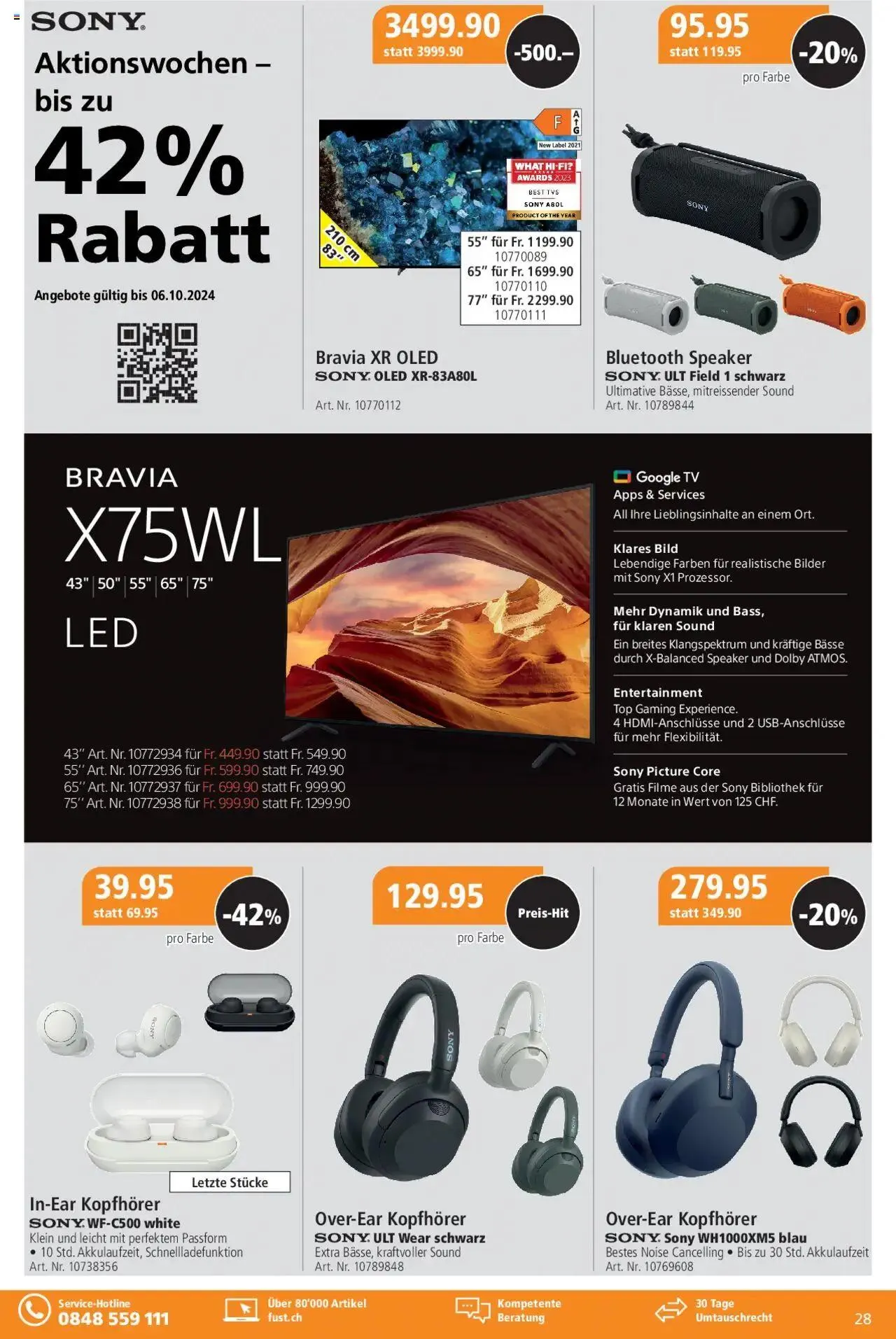 Fust Aktionen von 24. September bis 26. Oktober 2025 - Prospekt seite 28