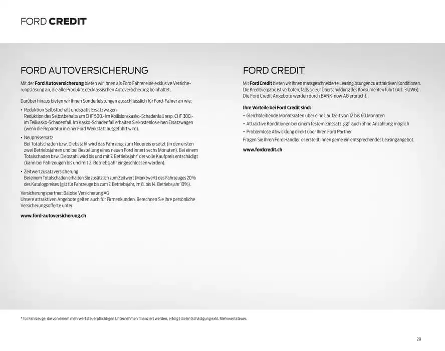 FORD TRANSIT Preisliste Preisliste von 28. Oktober bis 28. Oktober 2025 - Prospekt seite  29
