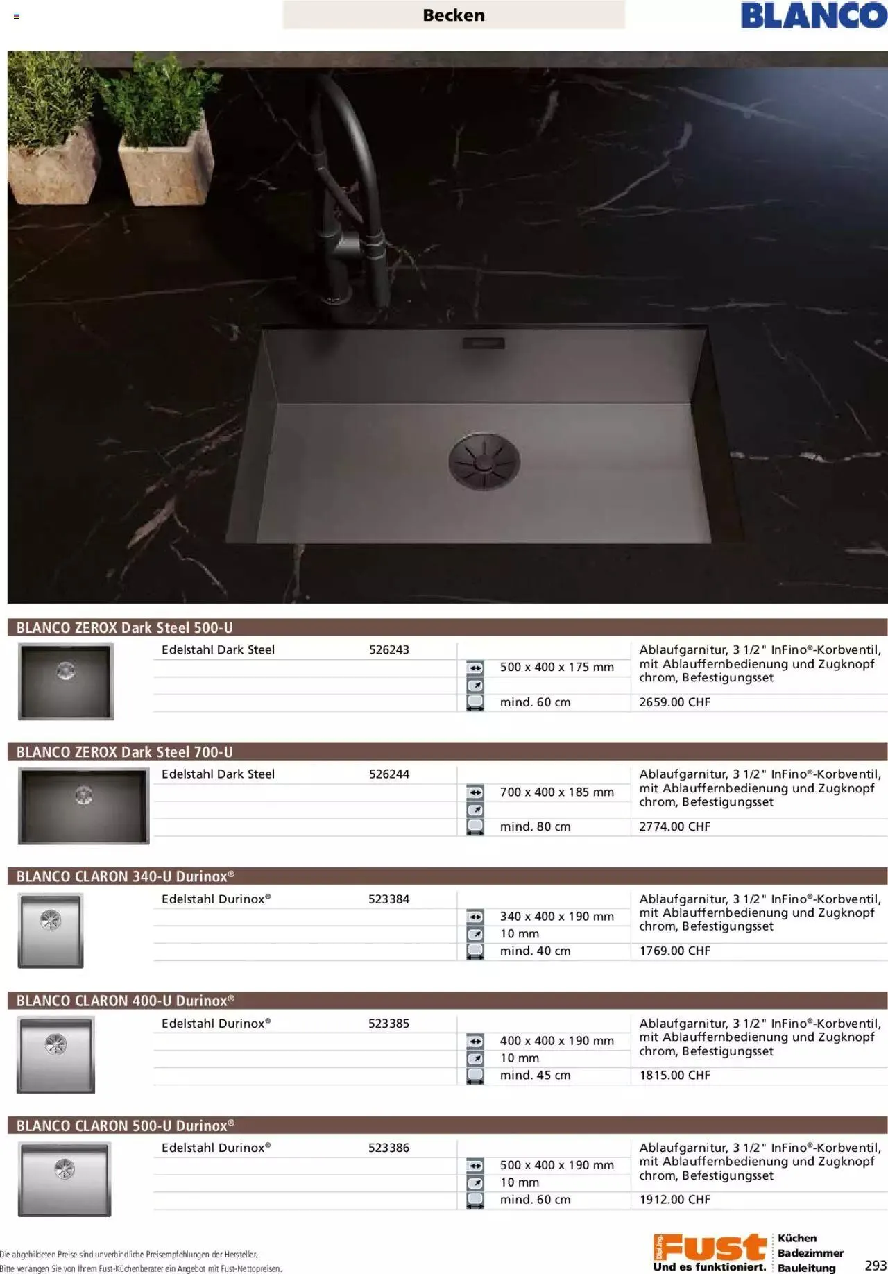 Fust - Küchenmagazin - Riesenauswahl von 22. Februar bis 31. Dezember 2023 - Prospekt seite 293