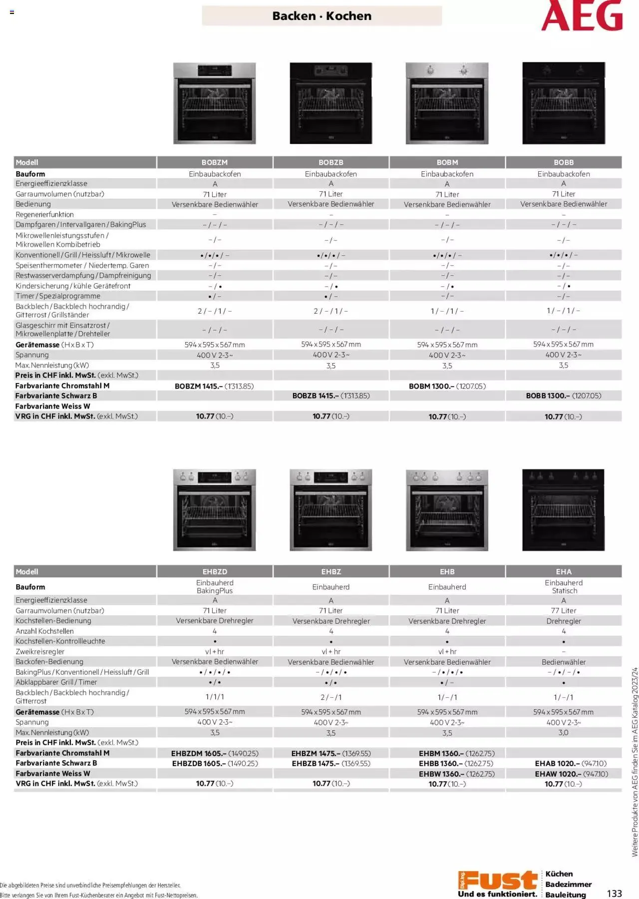 Fust - Küchenmagazin - Riesenauswahl von 22. Februar bis 31. Dezember 2023 - Prospekt seite 133