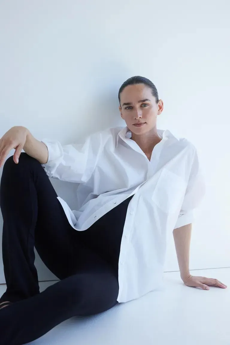 MAMA Flared jersey trousers