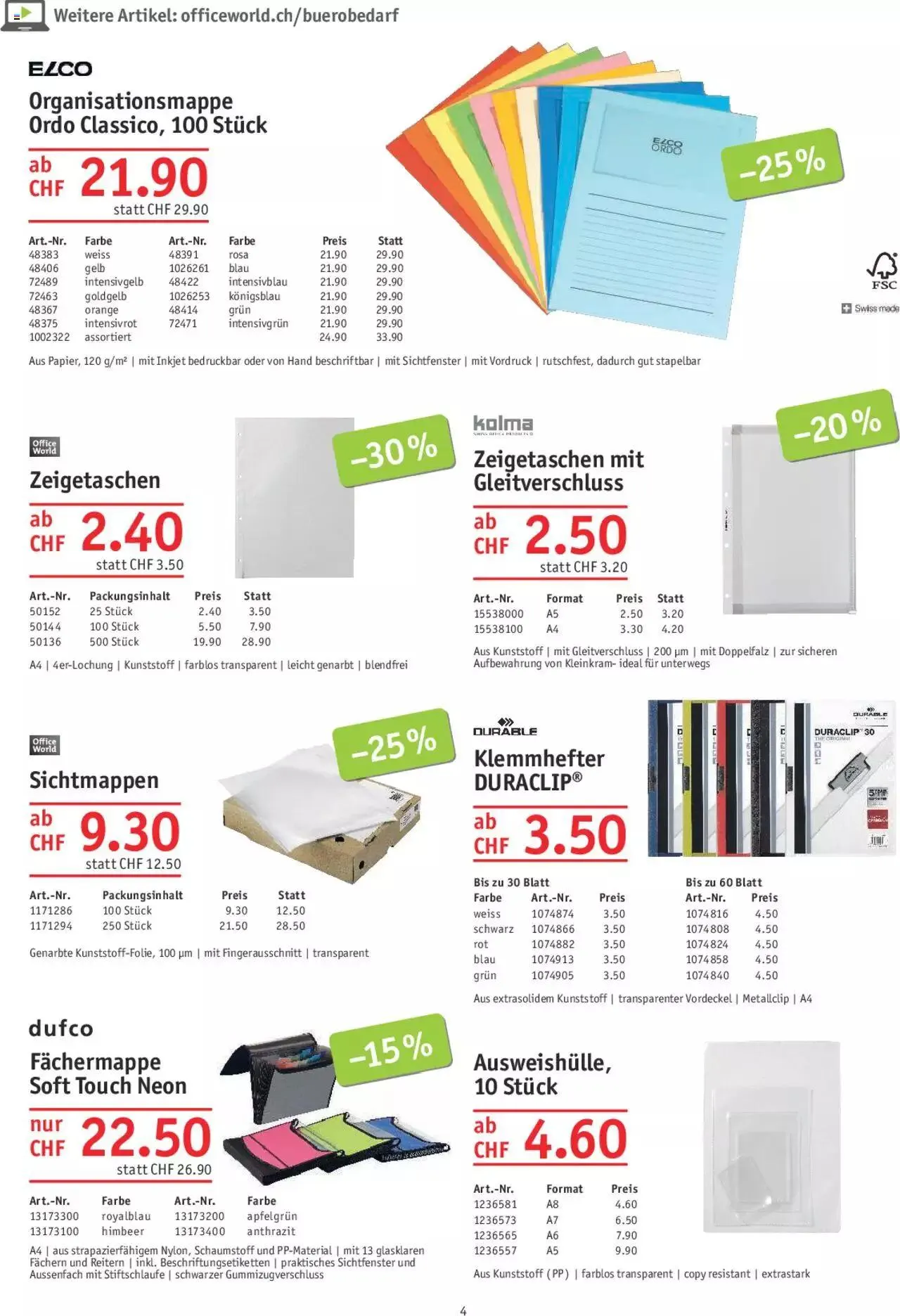 Office World Aktionen von 24. August bis 27. September 2023 - Prospekt seite 4