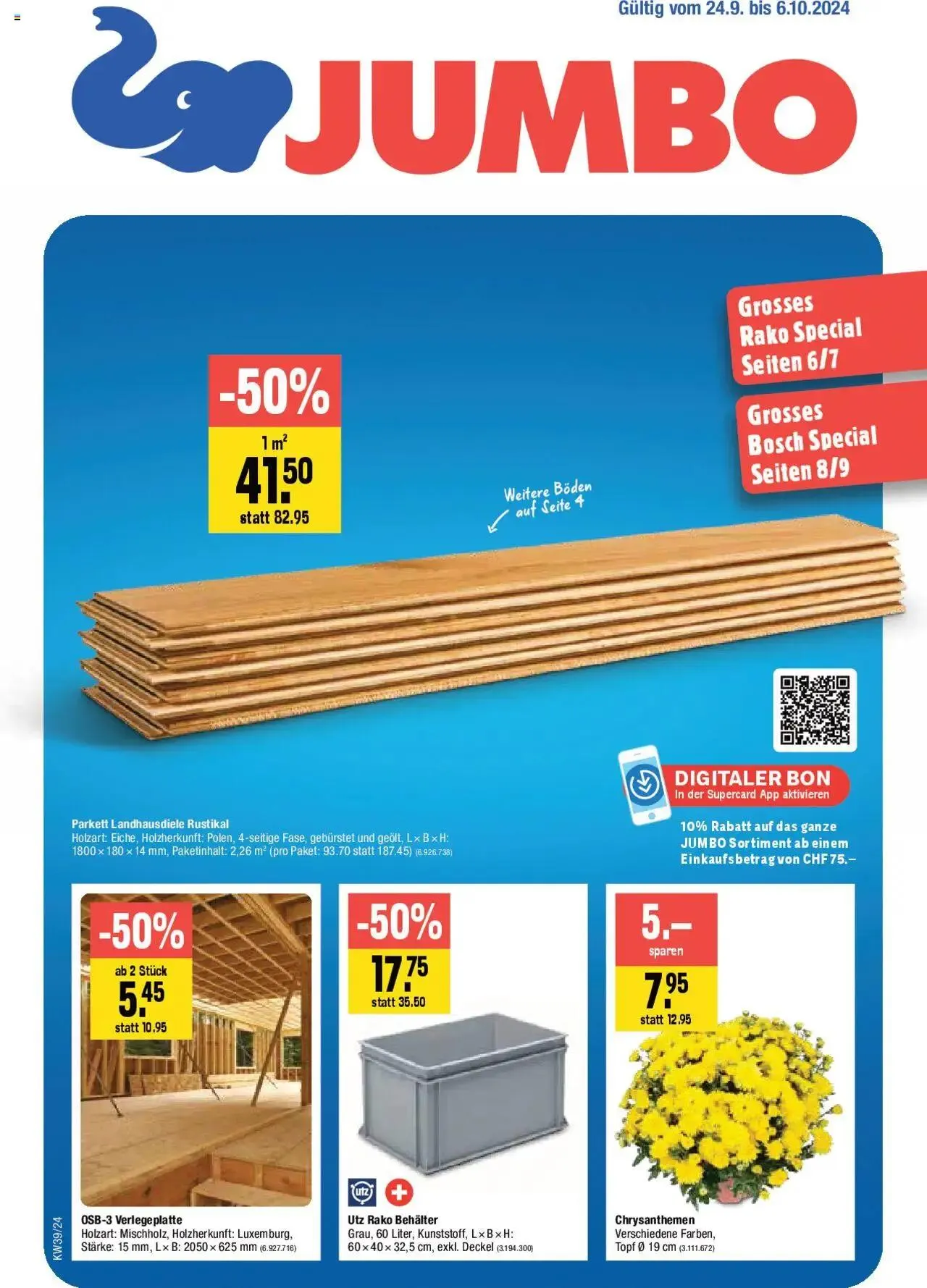 Jumbo Aktionen von 24. September bis 6. Oktober 2024 - Prospekt seite  1