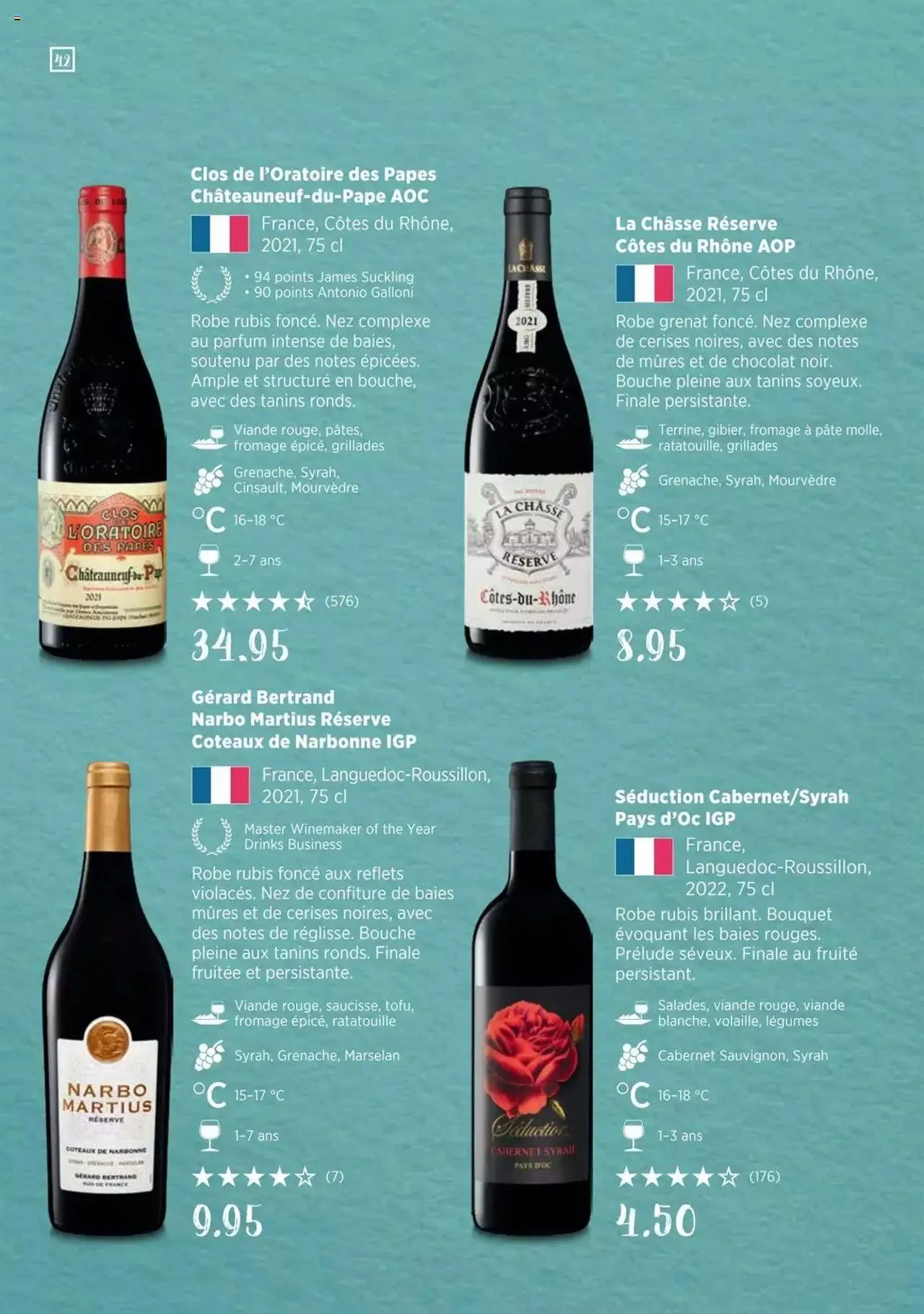 Denner Guide des vins 2023 /2024 FR von 11. September bis 31. Dezember 2024 - Prospekt seite  42