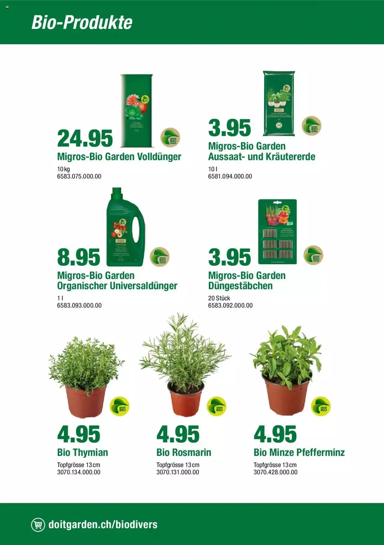 DO IT+GARDEN MIGROS - Biodiversität Broschüre von 9. März bis 31. Dezember 2024 - Prospekt seite  13