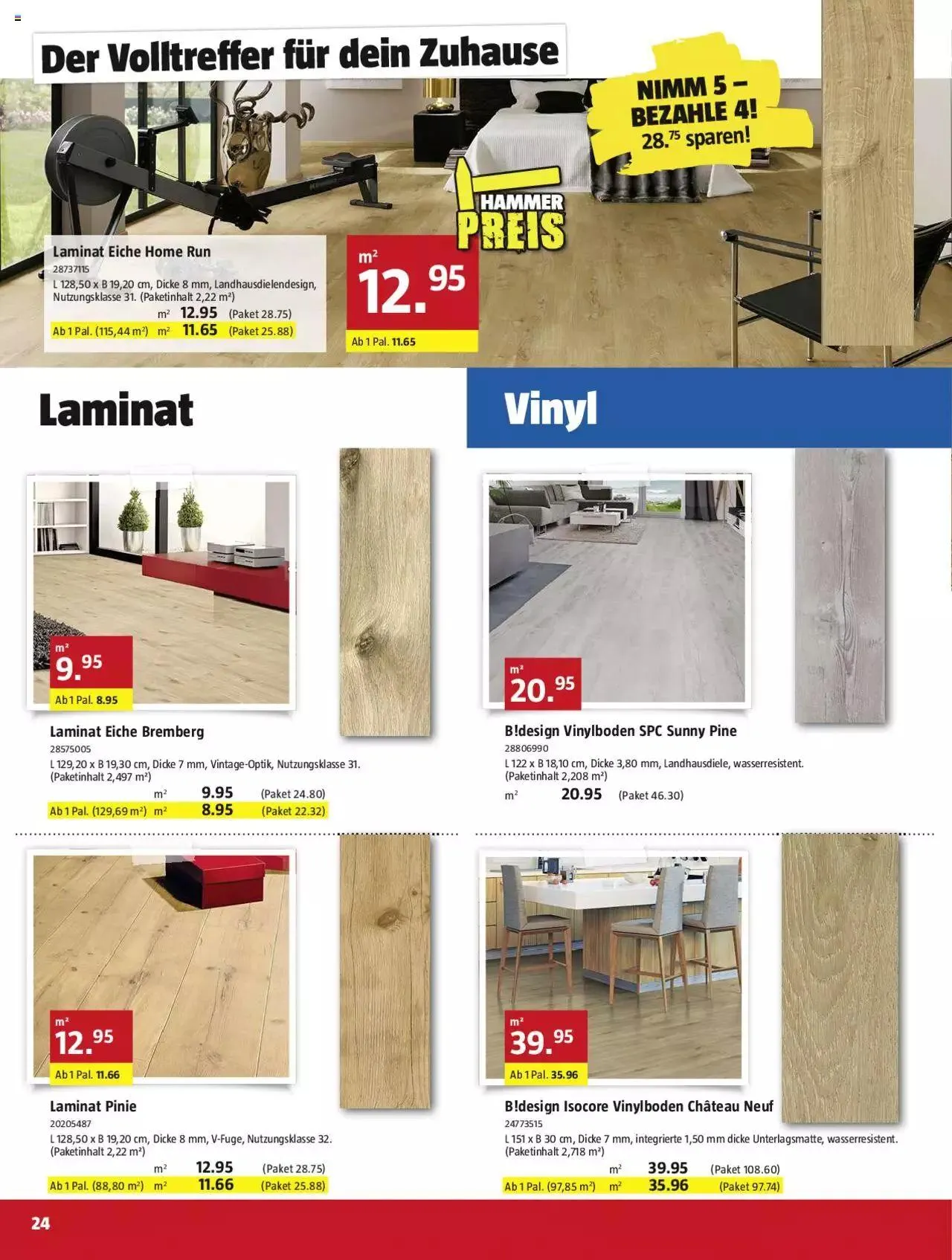 Bauhaus Aktionen von 27. Mai bis 30. Juni 2024 - Prospekt seite 24