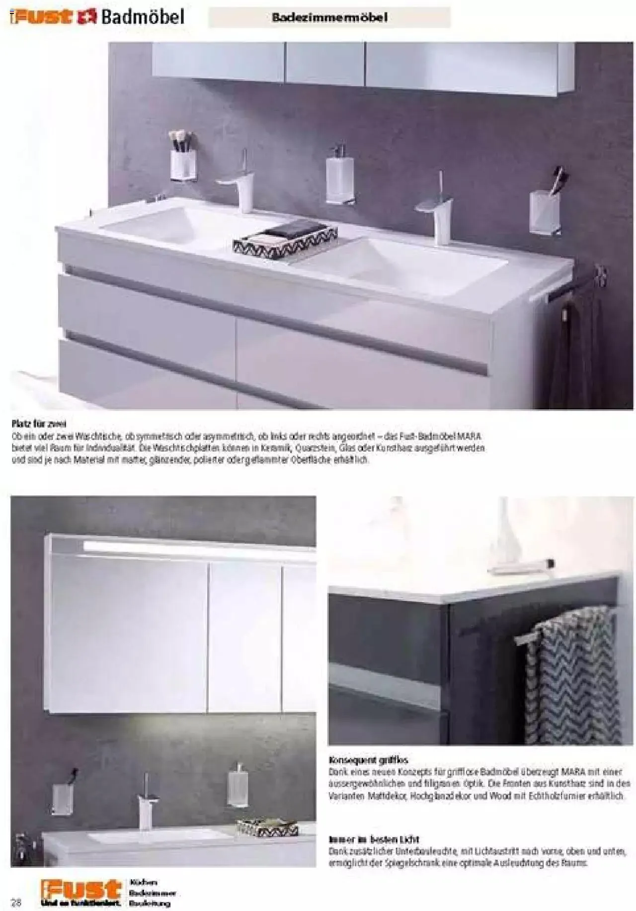 Fust Badezimmermagazin von 17. April bis 31. Dezember 2023 - Prospekt seite  28