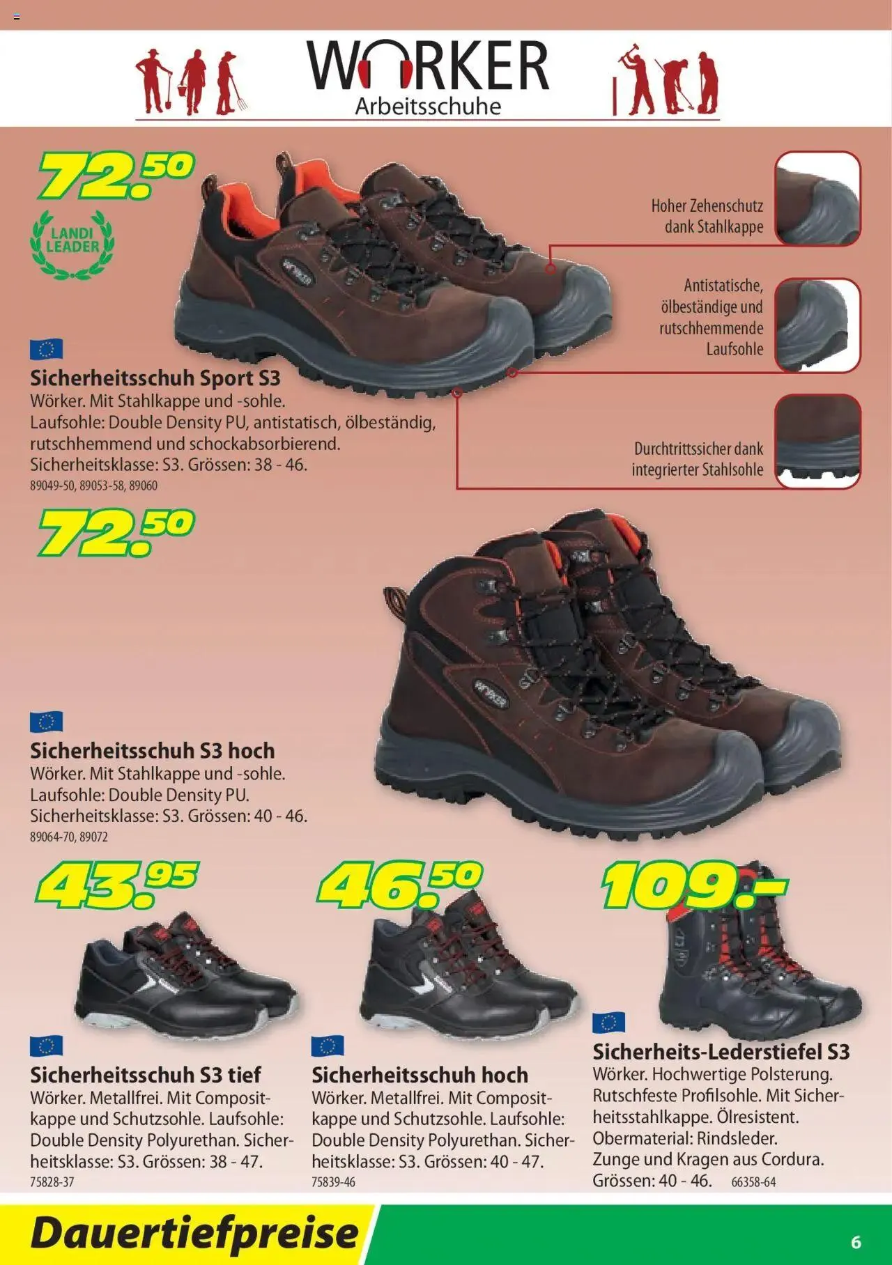 Landi Aktionen Arbeitsbekleidung 2024 von 1. September bis 31. Dezember 2024 - Prospekt seite  6