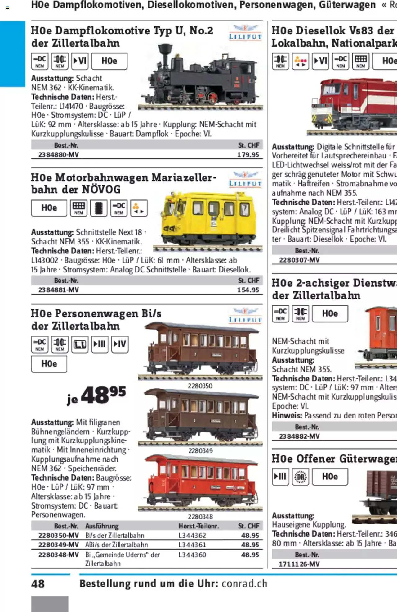 Conrad - Modellbahn Katalog 2022/23 von 5. September bis 31. Dezember 2023 - Prospekt seite  99