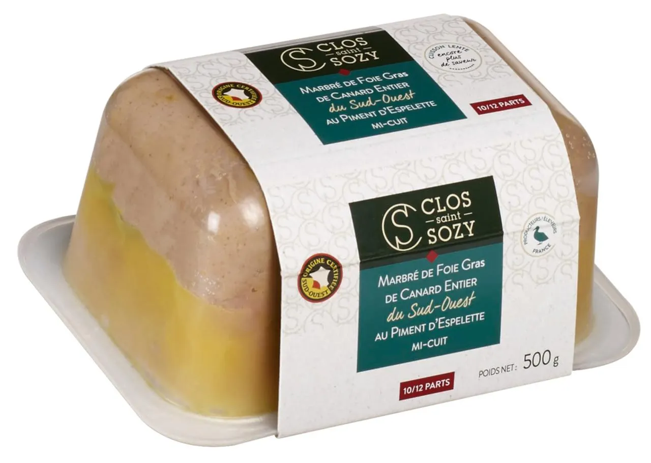 Clos Saint Sozy Enten-Foie gras marmoriert