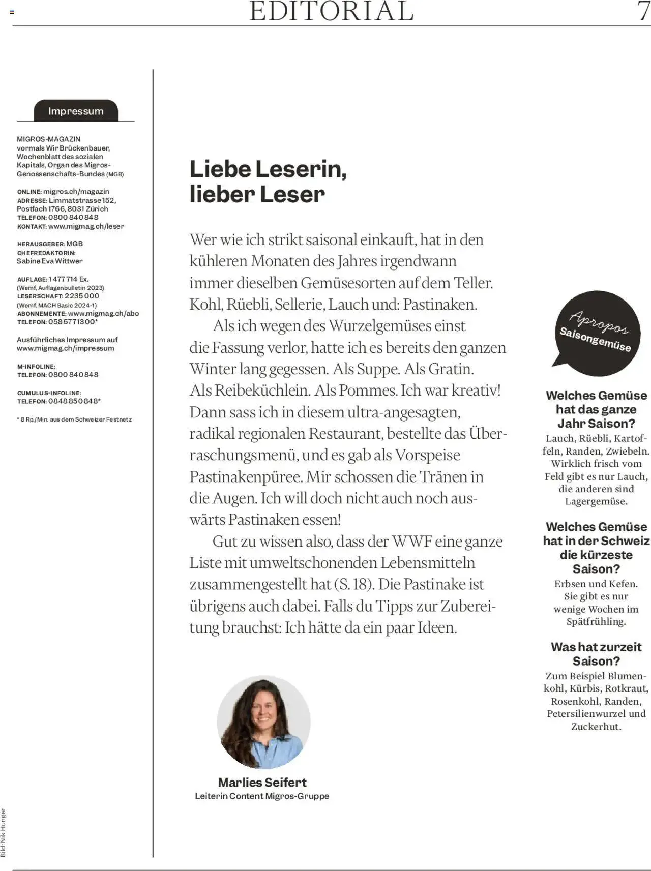 Migros - Magazin von 21. Oktober bis 27. Oktober 2024 - Prospekt seite 7