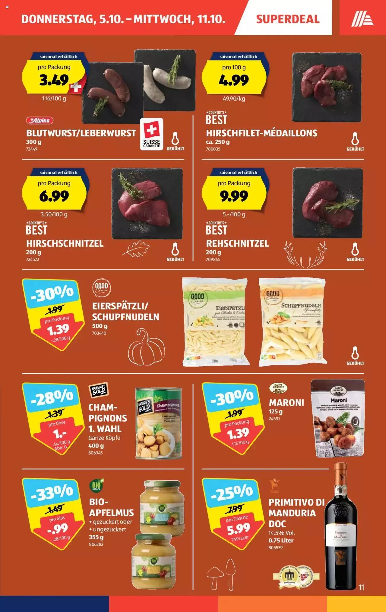 Aldi Aktionen von 5. Oktober bis 11. Oktober 2023 - Prospekt seite  11