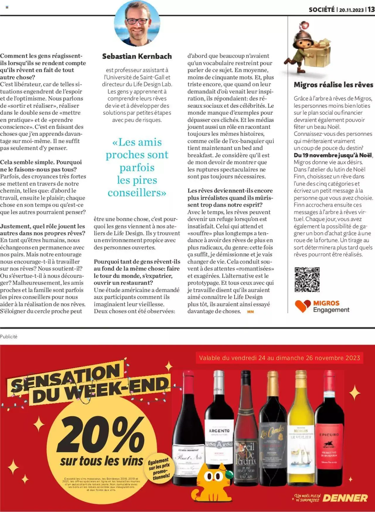 Migros Magazin FR von 20. November bis 31. Dezember 2023 - Prospekt seite  13