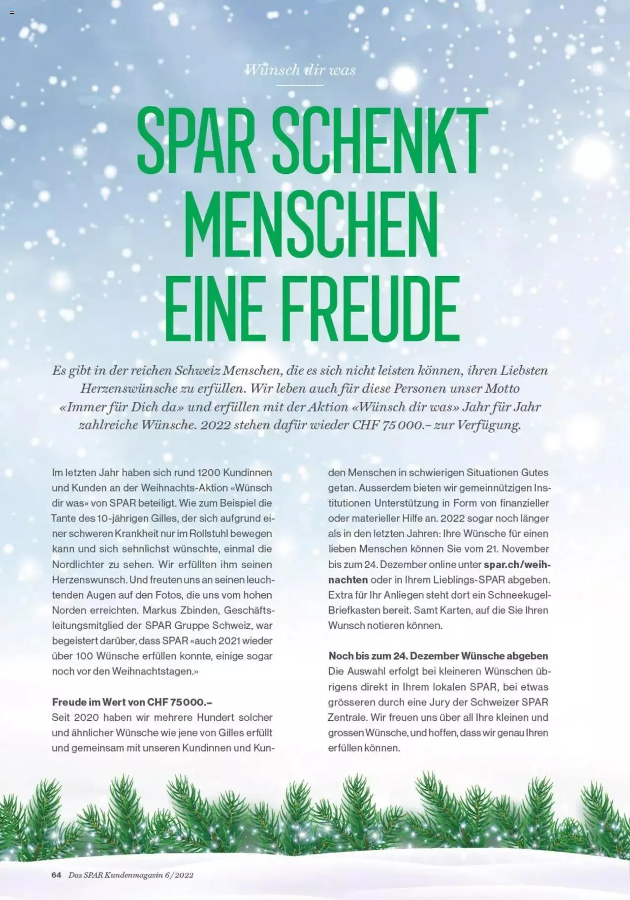 SPAR - Kundenmagazin 06 von 23. November bis 31. Dezember 2023 - Prospekt seite 66