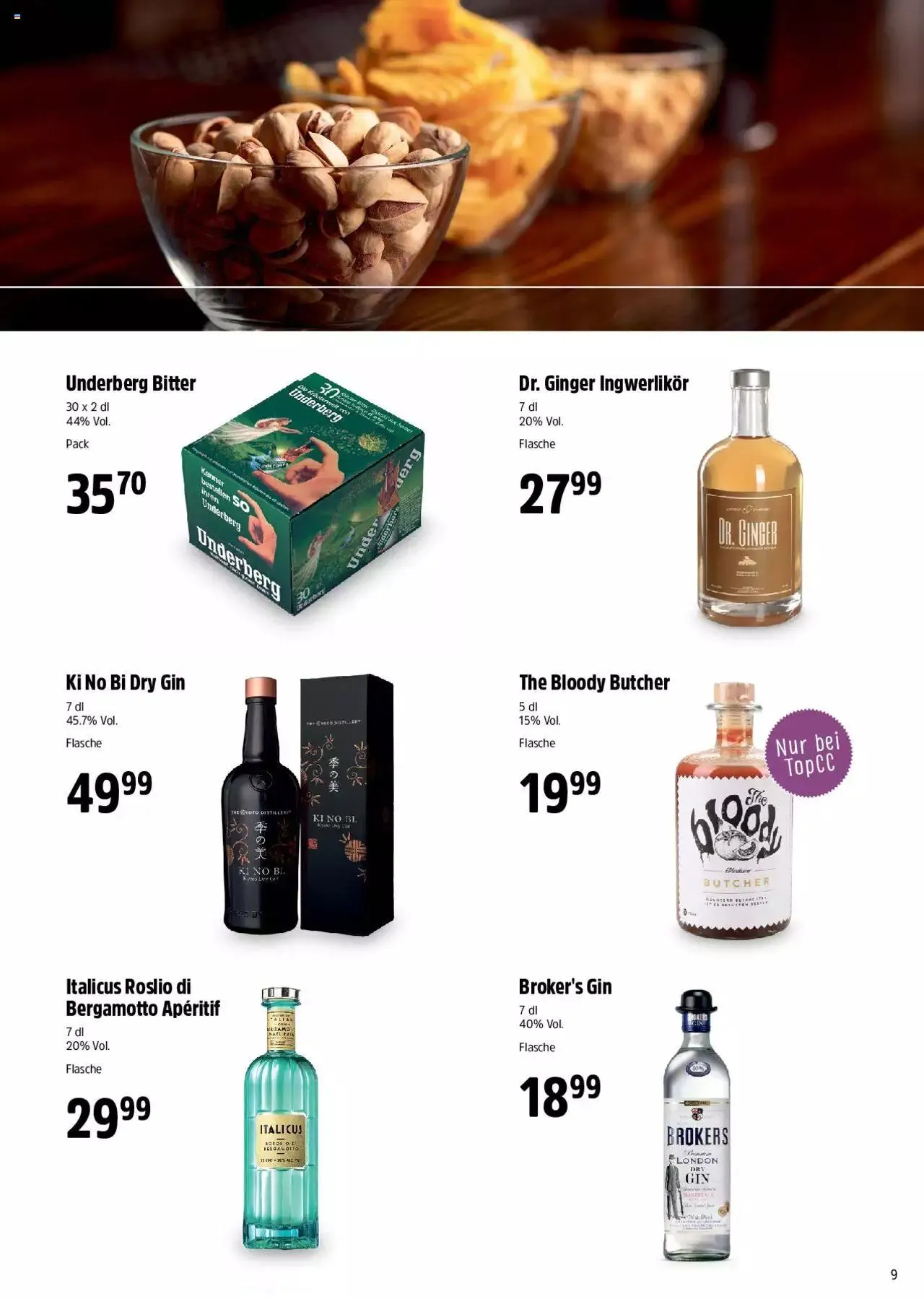 TopCC Aktionen Cocktails von 11. September bis 31. Dezember 2023 - Prospekt seite 9