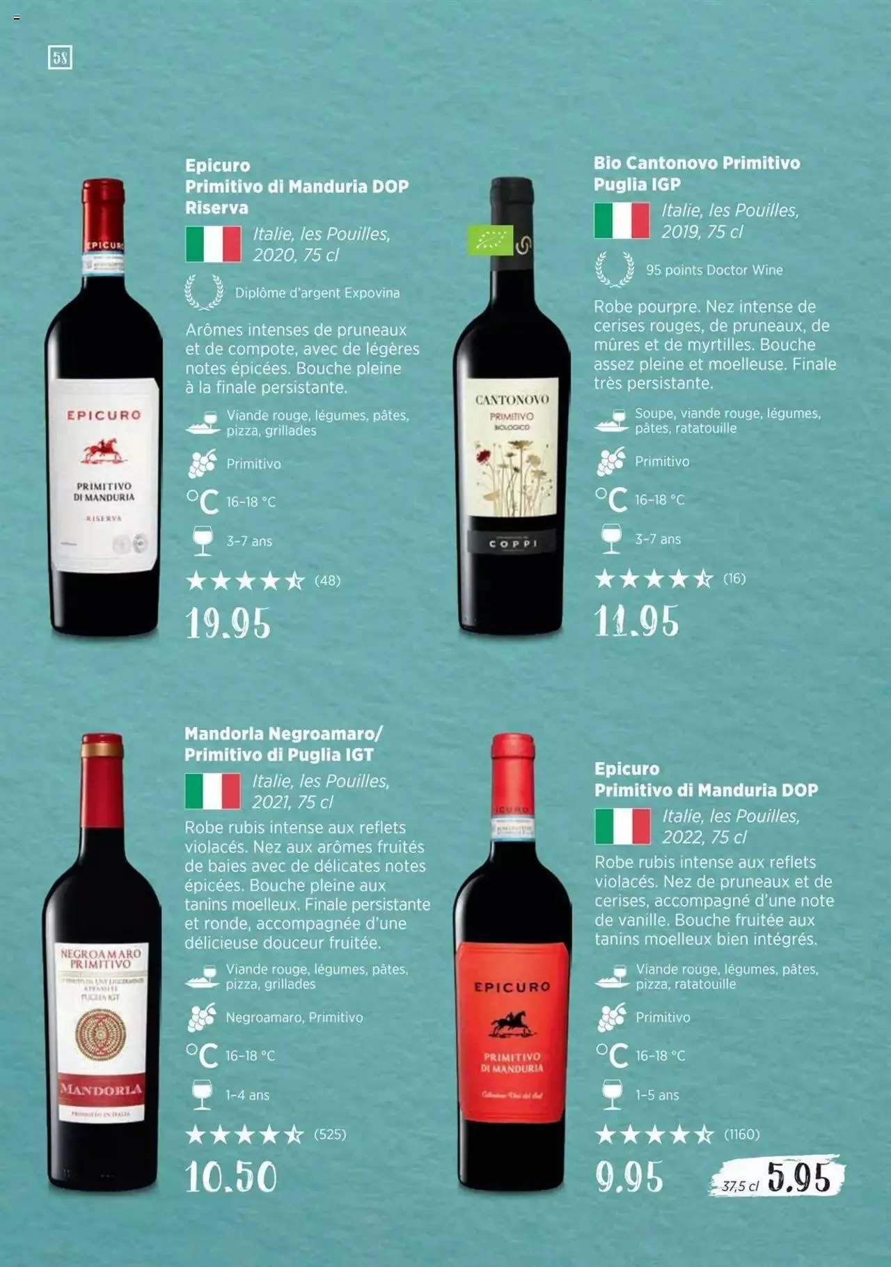 Denner Guide des vins 2023 /2024 FR von 11. September bis 31. Dezember 2024 - Prospekt seite  58