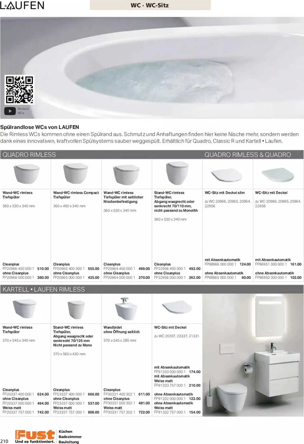 Fust Aktionen Badezimmermagazin von 17. April bis 31. Dezember 2024 - Prospekt seite 210