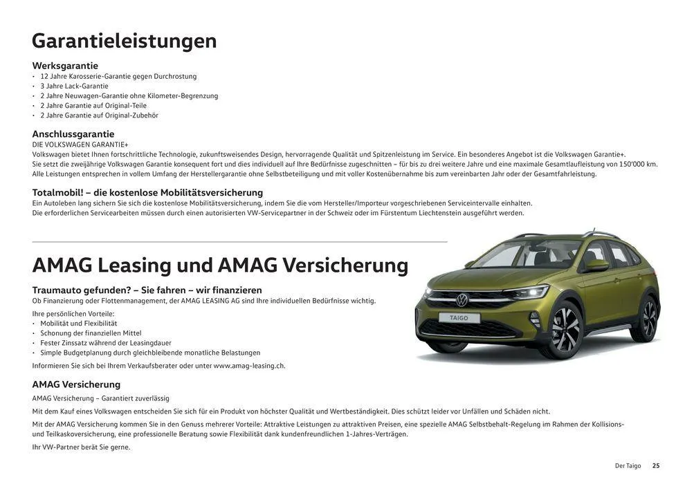 Der Taigo von 16. Januar bis 31. Dezember 2024 - Prospekt seite  25