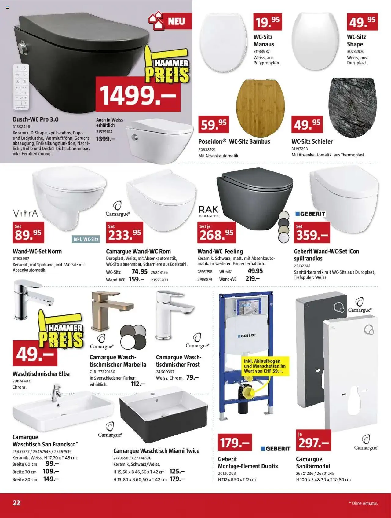 Bauhaus Aktionen von 26. August bis 29. September 2024 - Prospekt seite  22