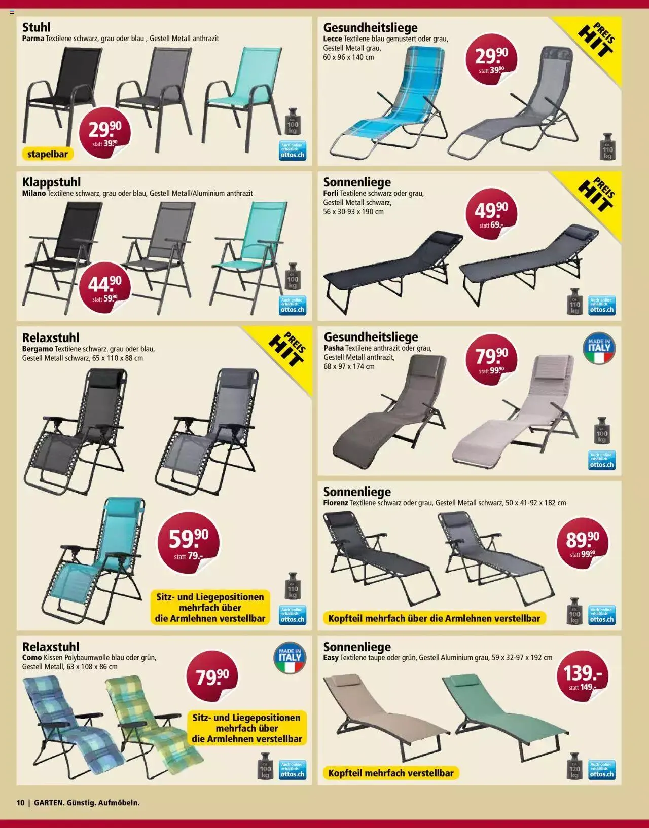 Otto's Gartenmöbel Spezial von 8. März bis 31. Dezember 2023 - Prospekt seite  10