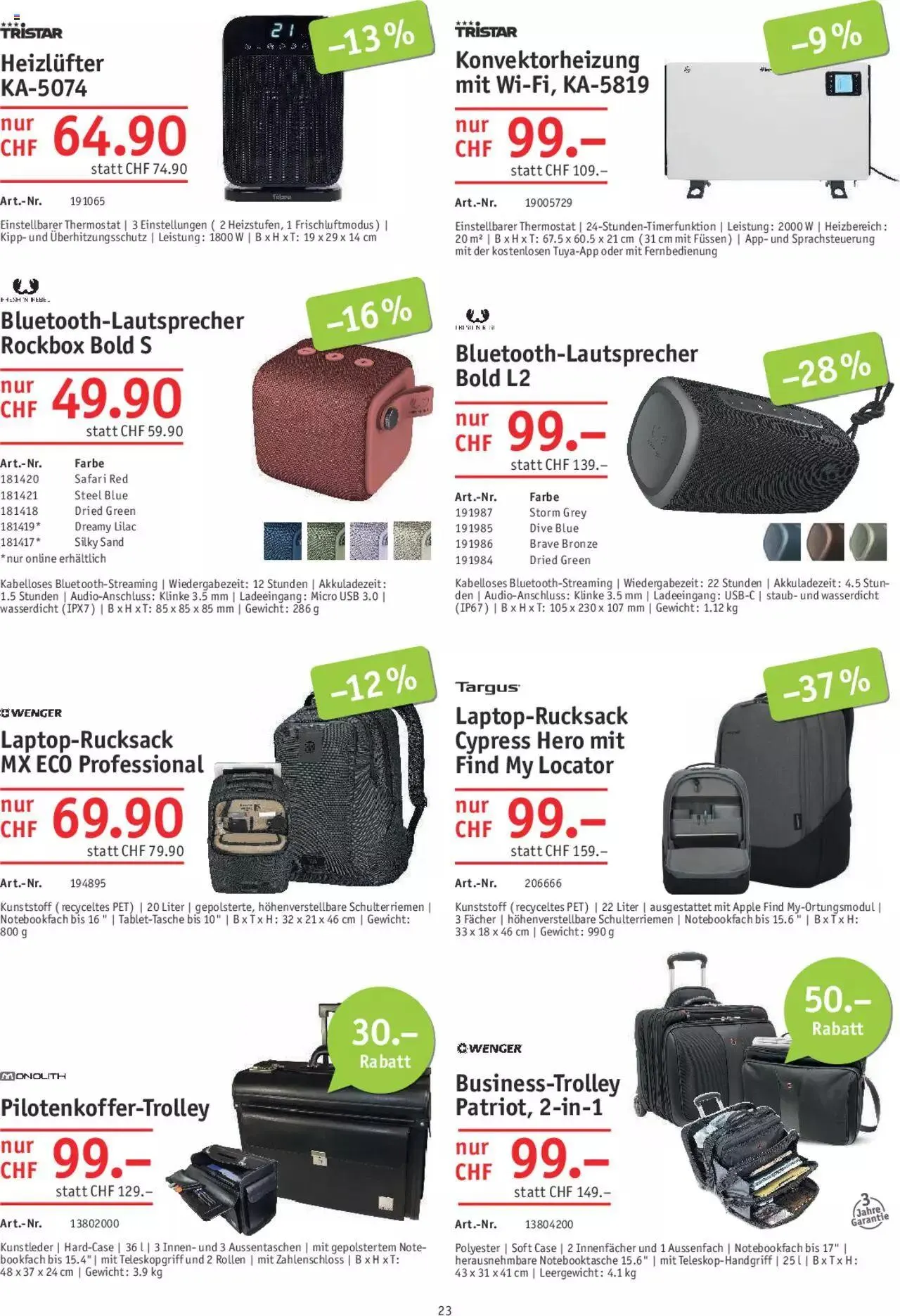 Office World Aktionen von 26. Oktober bis 29. November 2023 - Prospekt seite 23