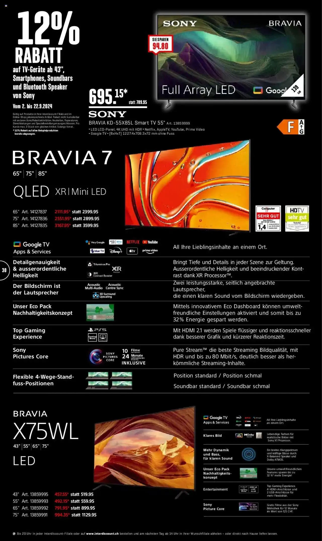 Interdiscount Mobile Prospekt von 9. September bis 22. September 2024 - Prospekt seite  30