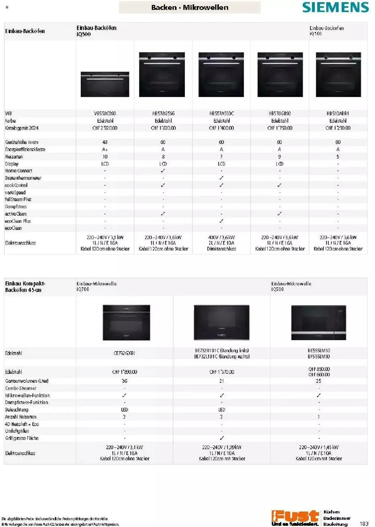 Fust Küchen- und Badezimmerprospekt von 4. März bis 31. Dezember 2024 - Prospekt seite 183