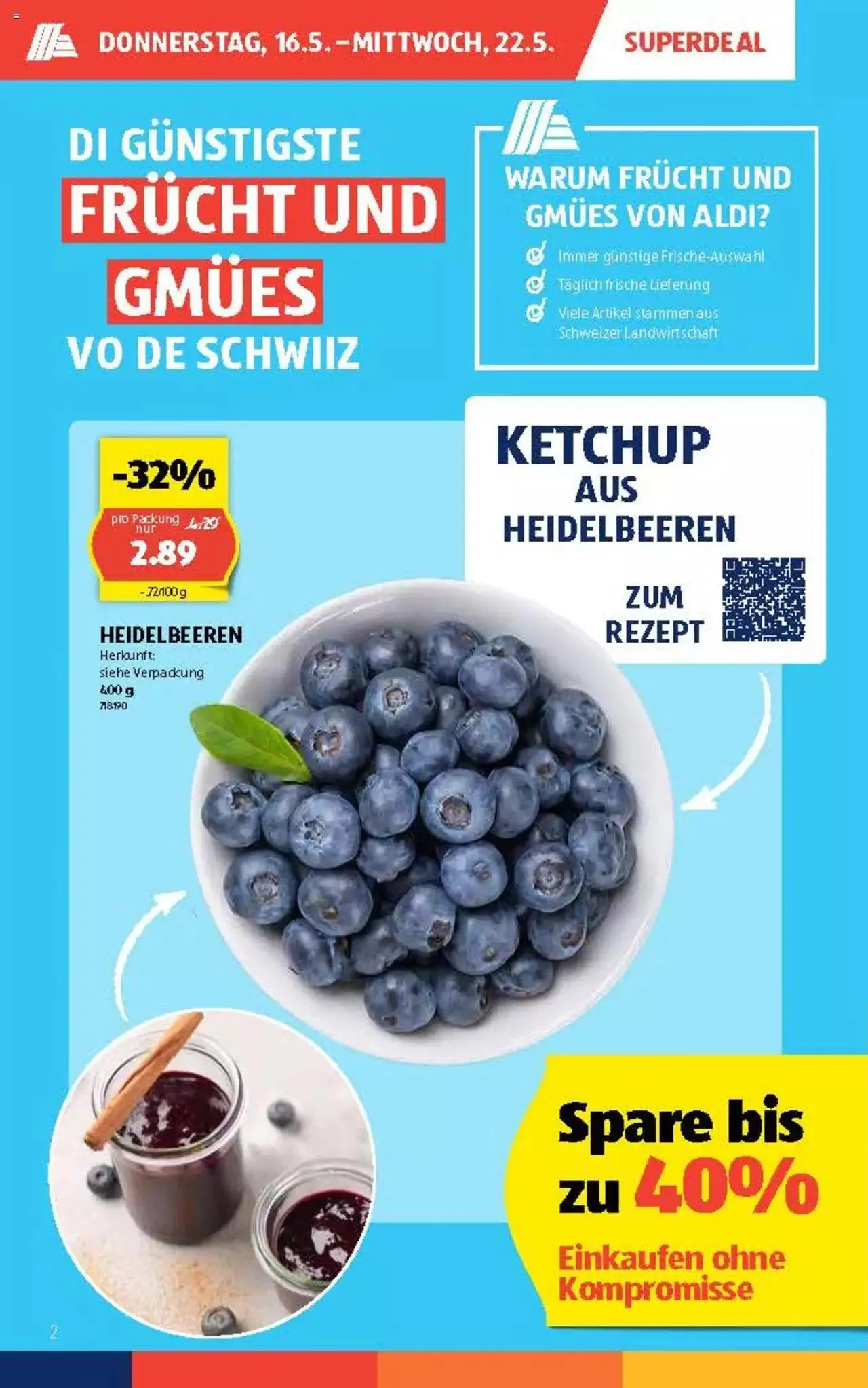 Aldi Aktionen von 16. Mai bis 22. Mai 2024 - Prospekt seite  1