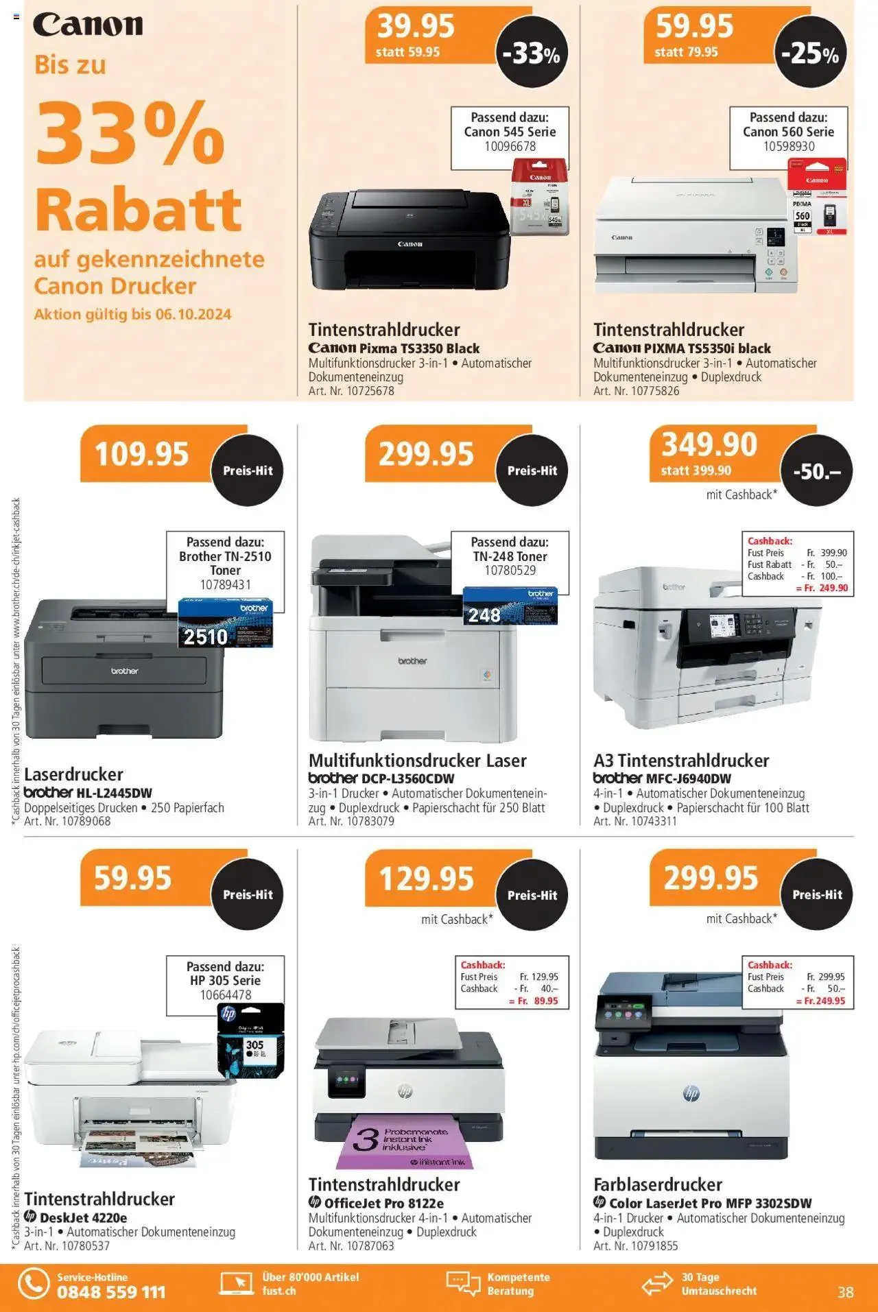 Fust Aktionen von 24. September bis 26. Oktober 2025 - Prospekt seite 38