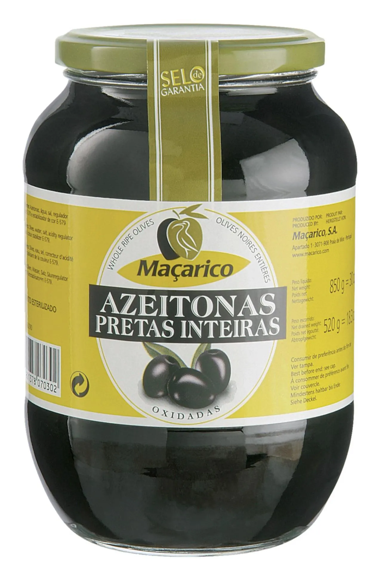 Maçarico schwarze Oliven