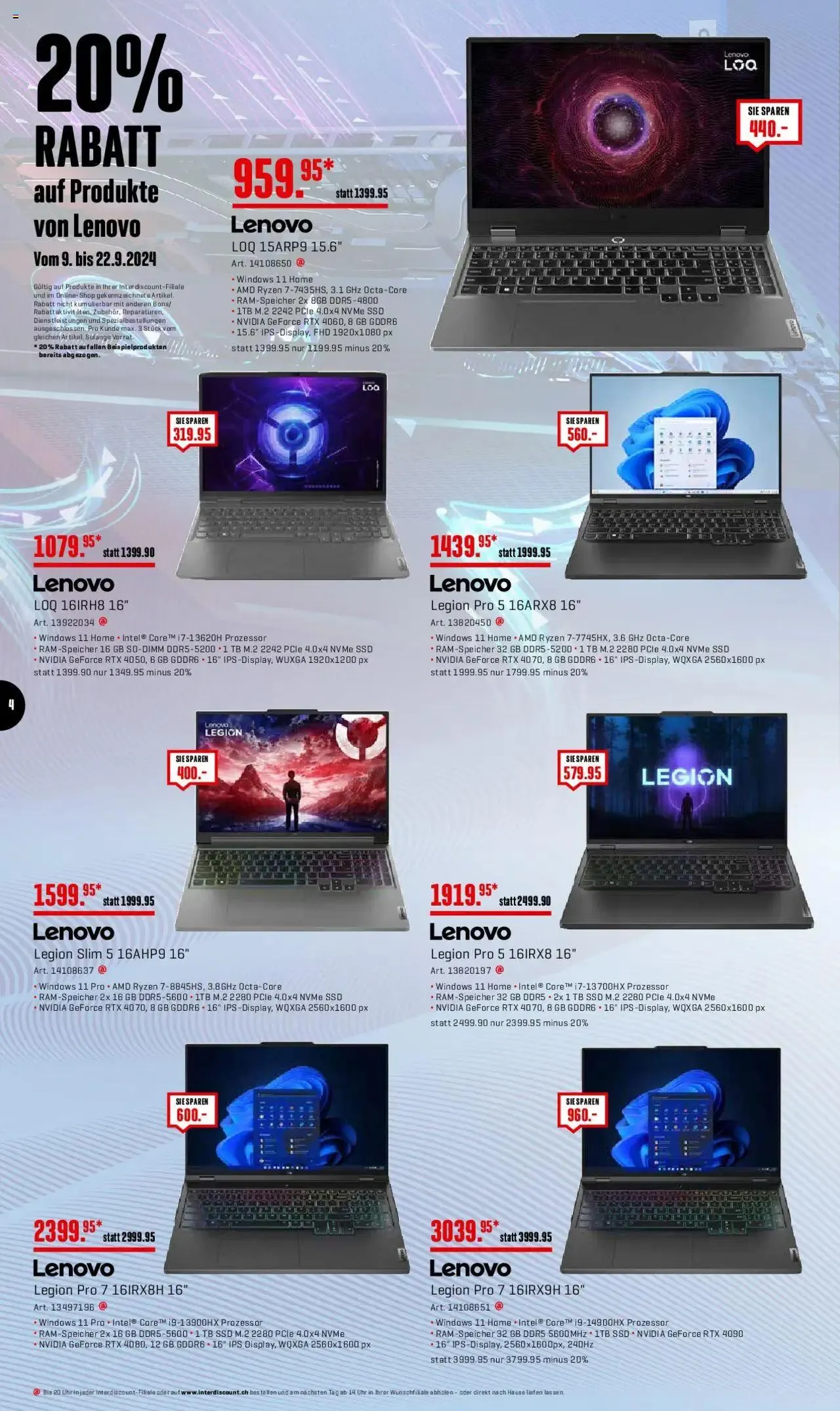 Interdiscount Mobile Prospekt von 9. September bis 22. September 2024 - Prospekt seite  4