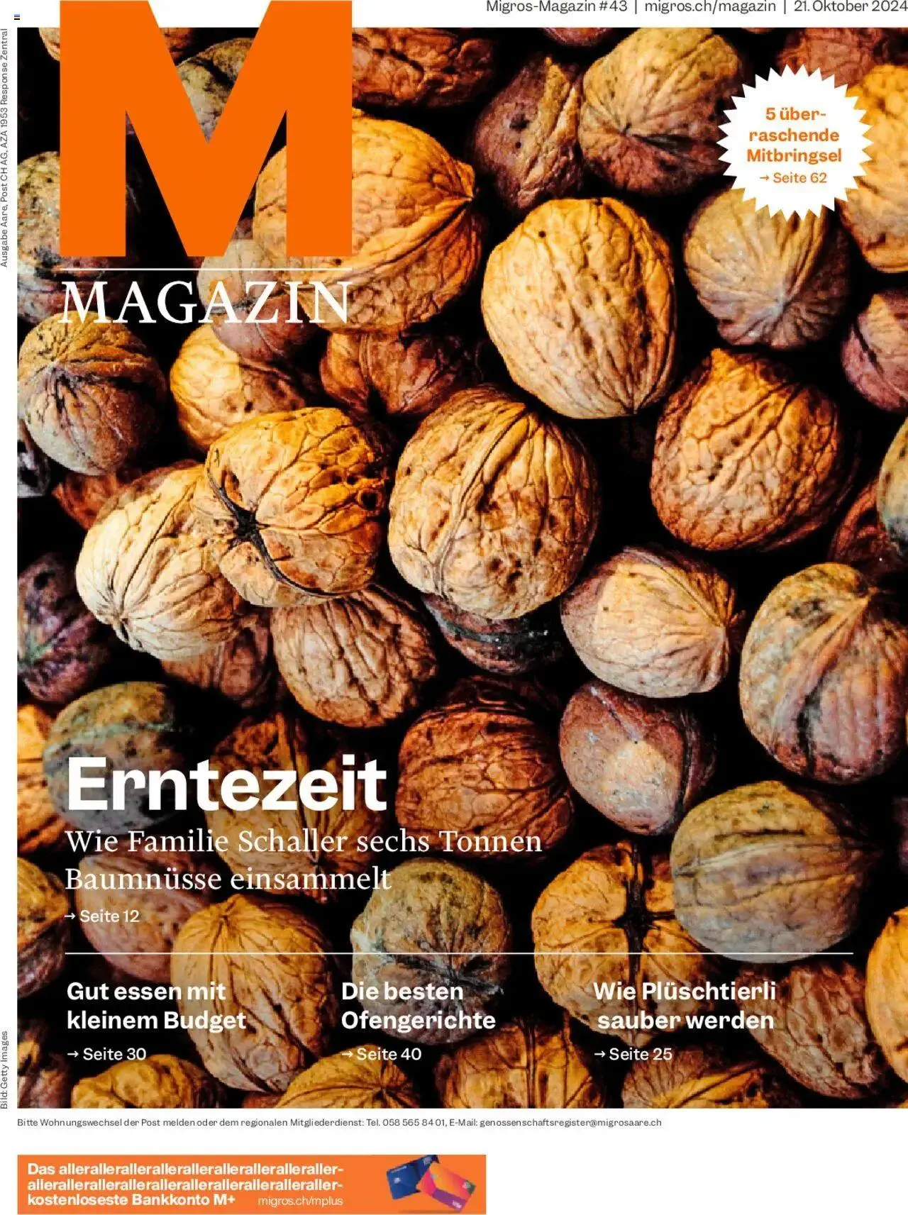 Migros - Magazin von 21. Oktober bis 27. Oktober 2024 - Prospekt seite 1