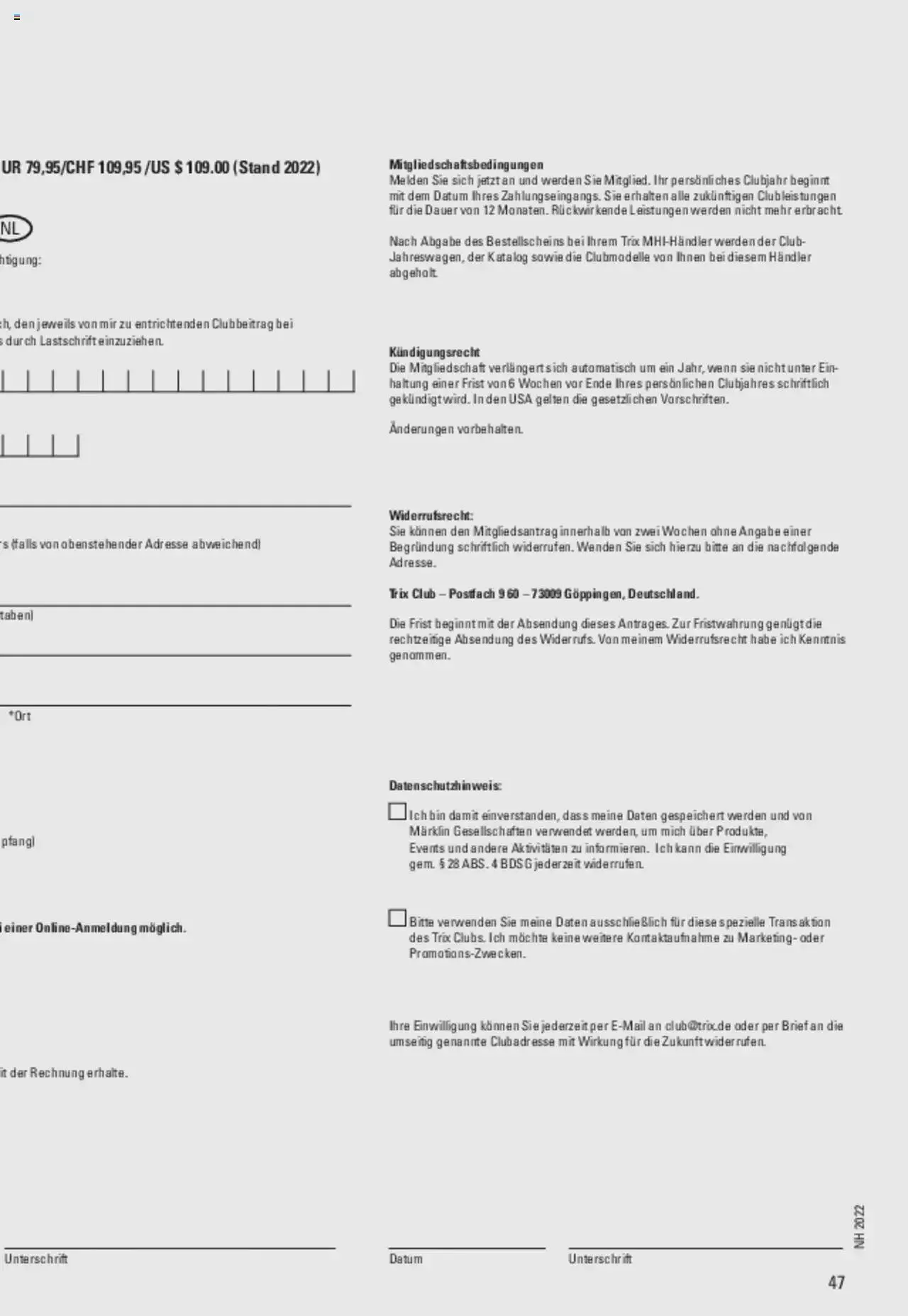 Conrad - TRIX H0 Neuheiten 2022 von 28. März bis 31. Dezember 2023 - Prospekt seite  98