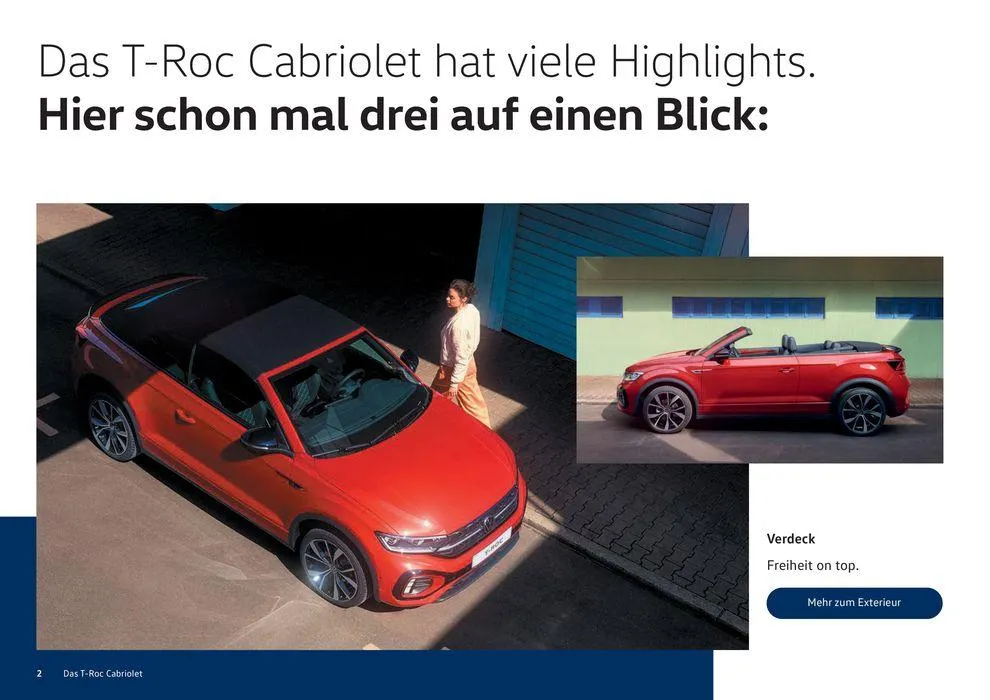 Der T-Roc Cabriolet von 16. Januar bis 31. Dezember 2024 - Prospekt seite  2