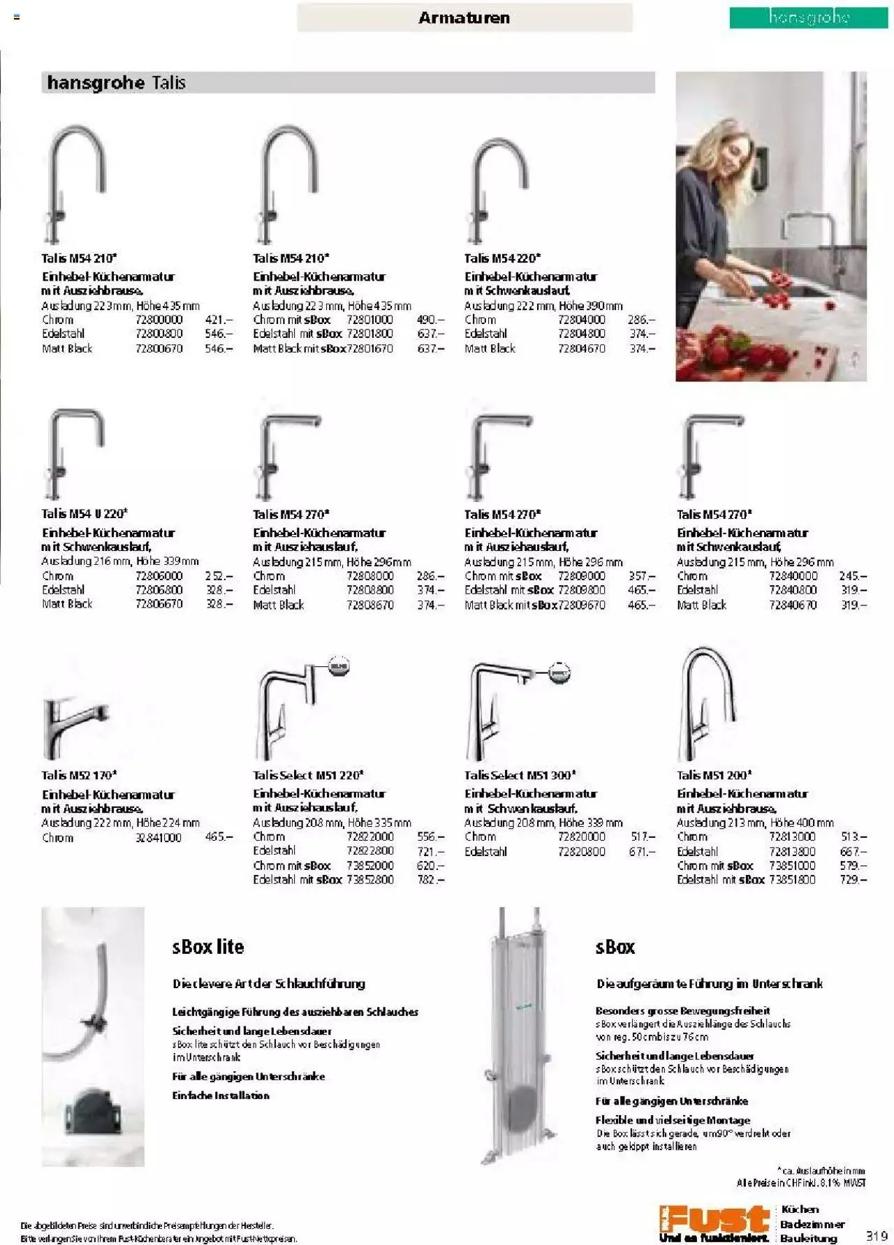 Fust Küchen- und Badezimmerprospekt von 4. März bis 31. Dezember 2024 - Prospekt seite 319