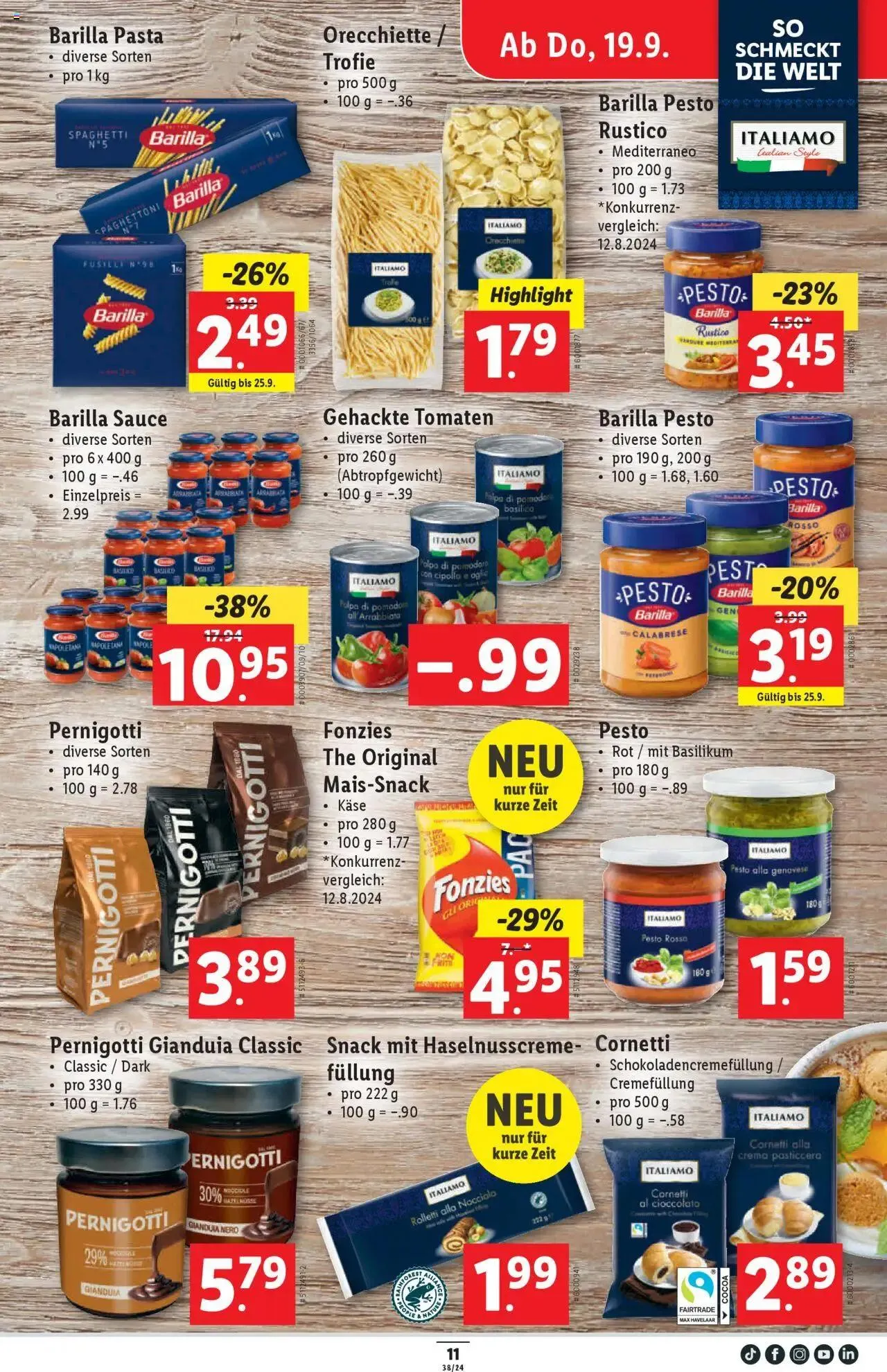 Lidl Aktionen von 19. September bis 25. September 2024 - Prospekt seite  11
