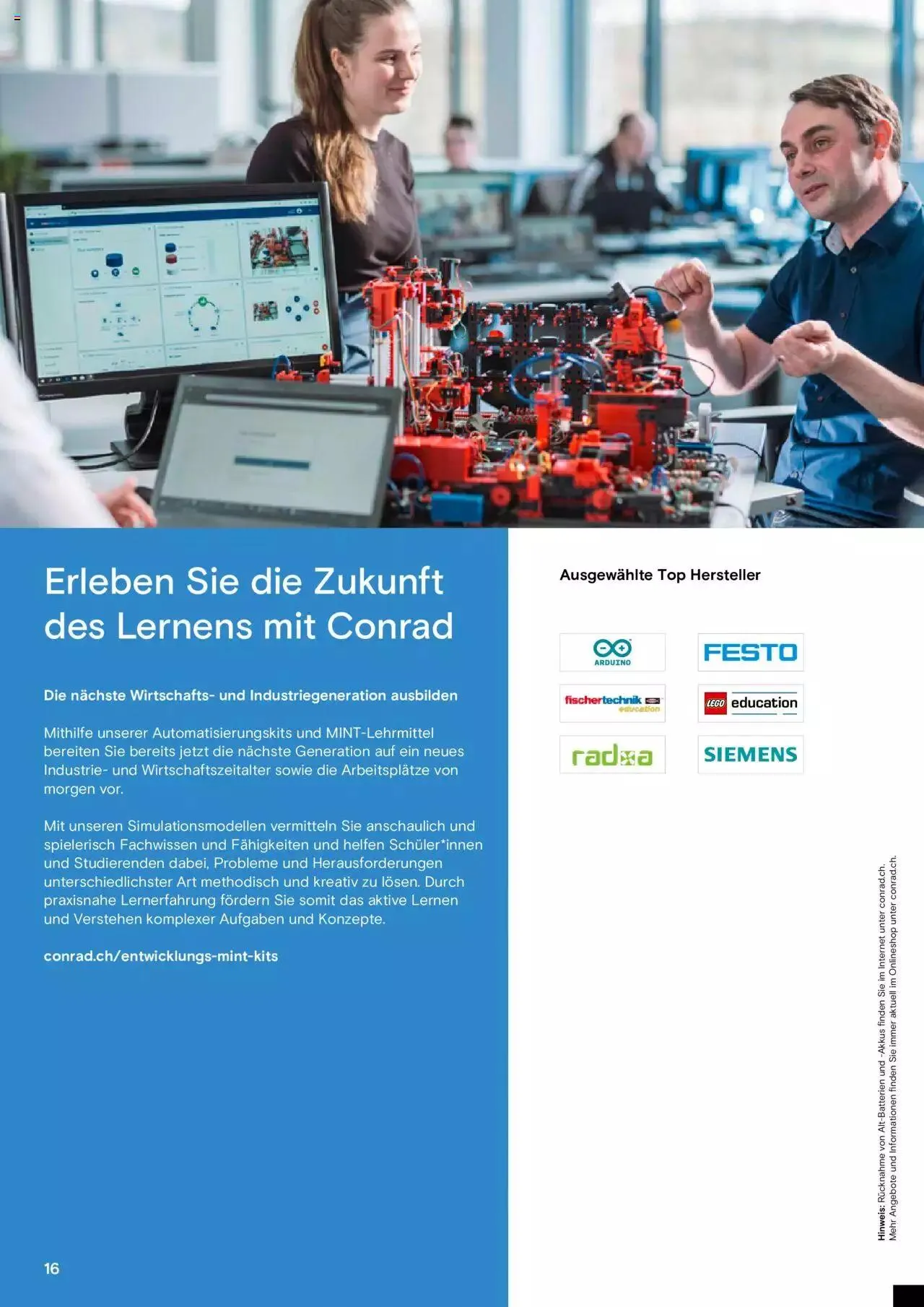 Conrad Automation und Robotik von 18. Juli bis 31. Dezember 2023 - Prospekt seite 16