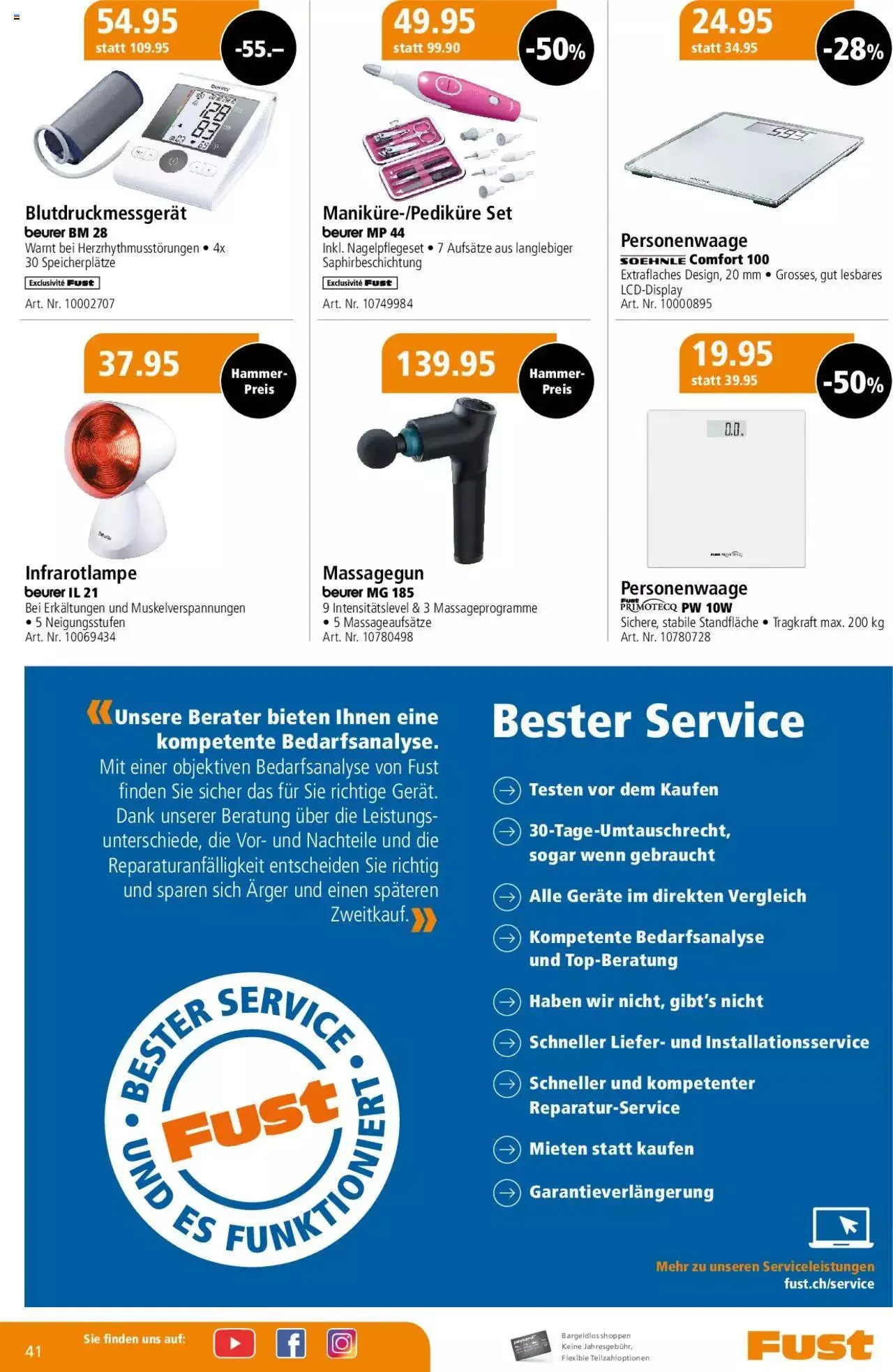 Fust Aktionen von 29. April bis 26. Mai 2024 - Prospekt seite  41