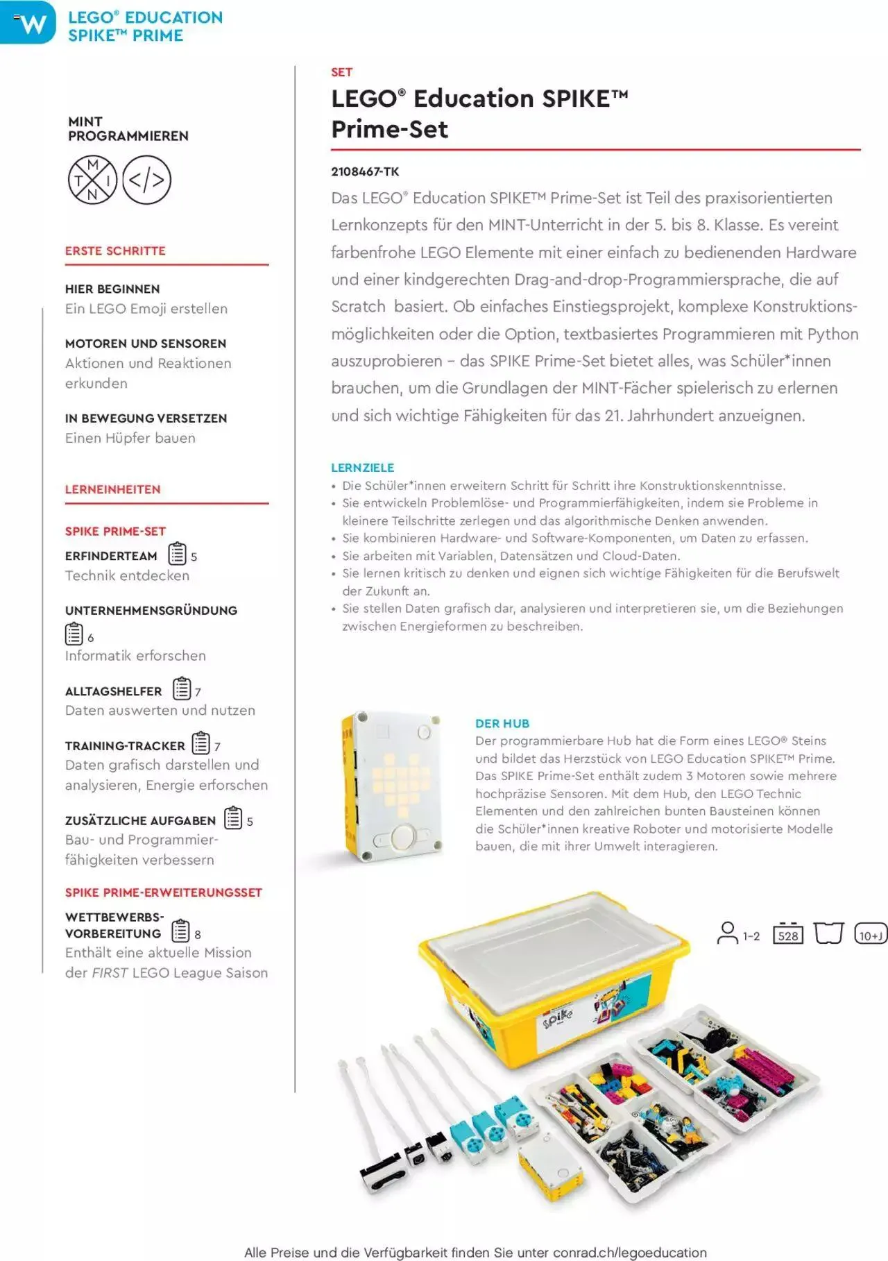 Conrad - Lego Education Lernkonzepte von 6. April bis 31. Dezember 2023 - Prospekt seite 8