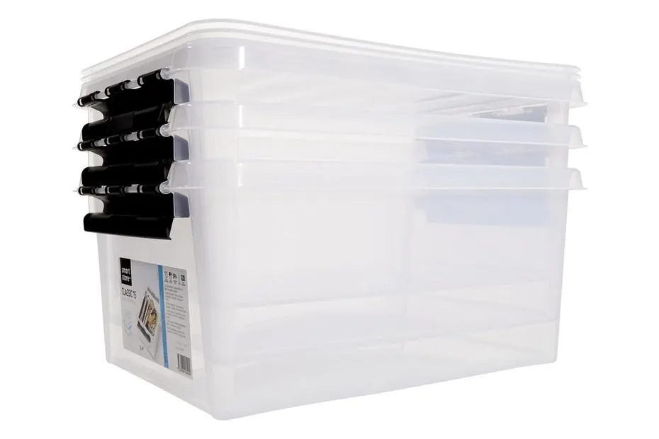 SmartStore Hobbyboxen mit Deckel | 40 × 30 × 18 cm | 14 l | 3 Stück
