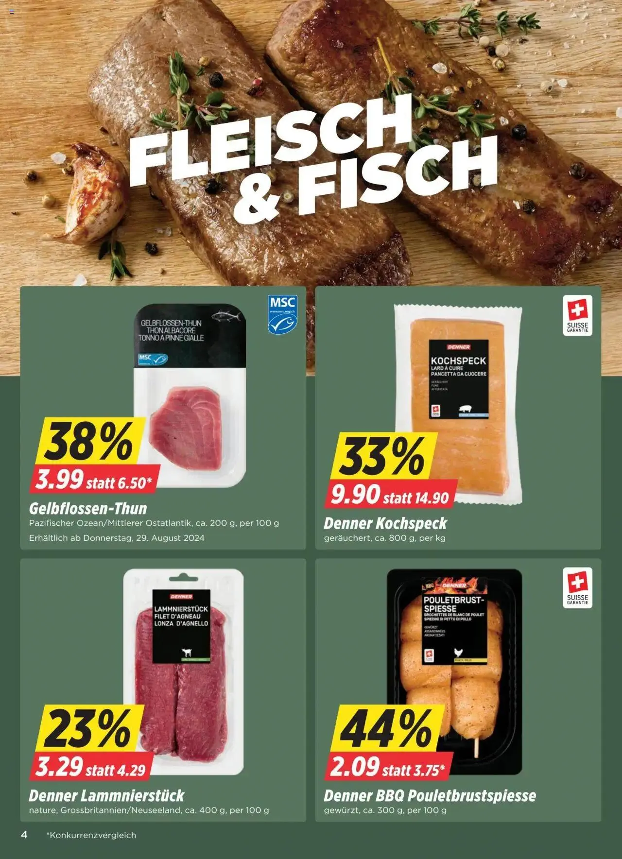 Denner Aktionen von 27. August bis 2. September 2024 - Prospekt seite  4