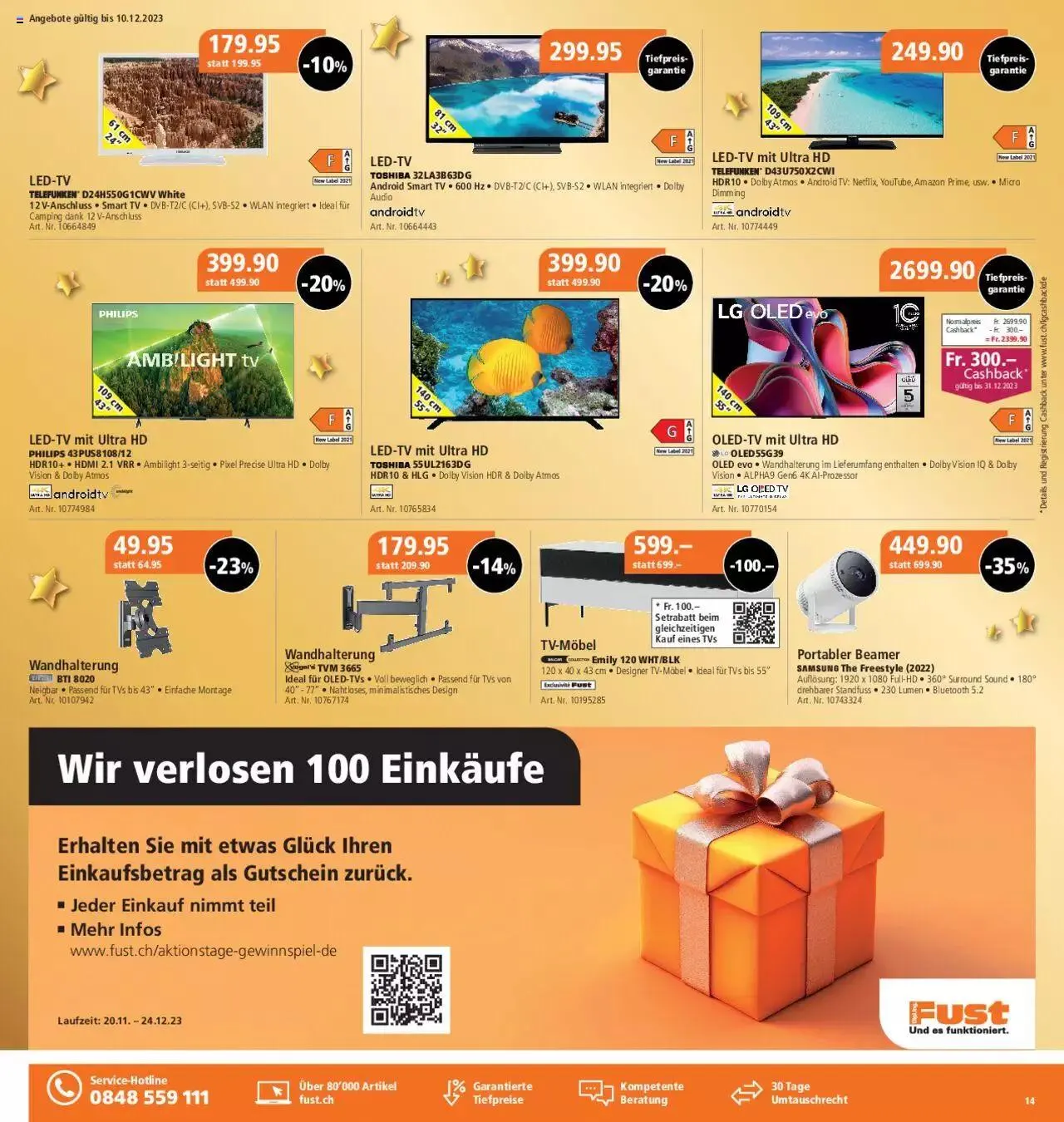 Fust Aktionen von 4. Dezember bis 10. Dezember 2023 - Prospekt seite 14