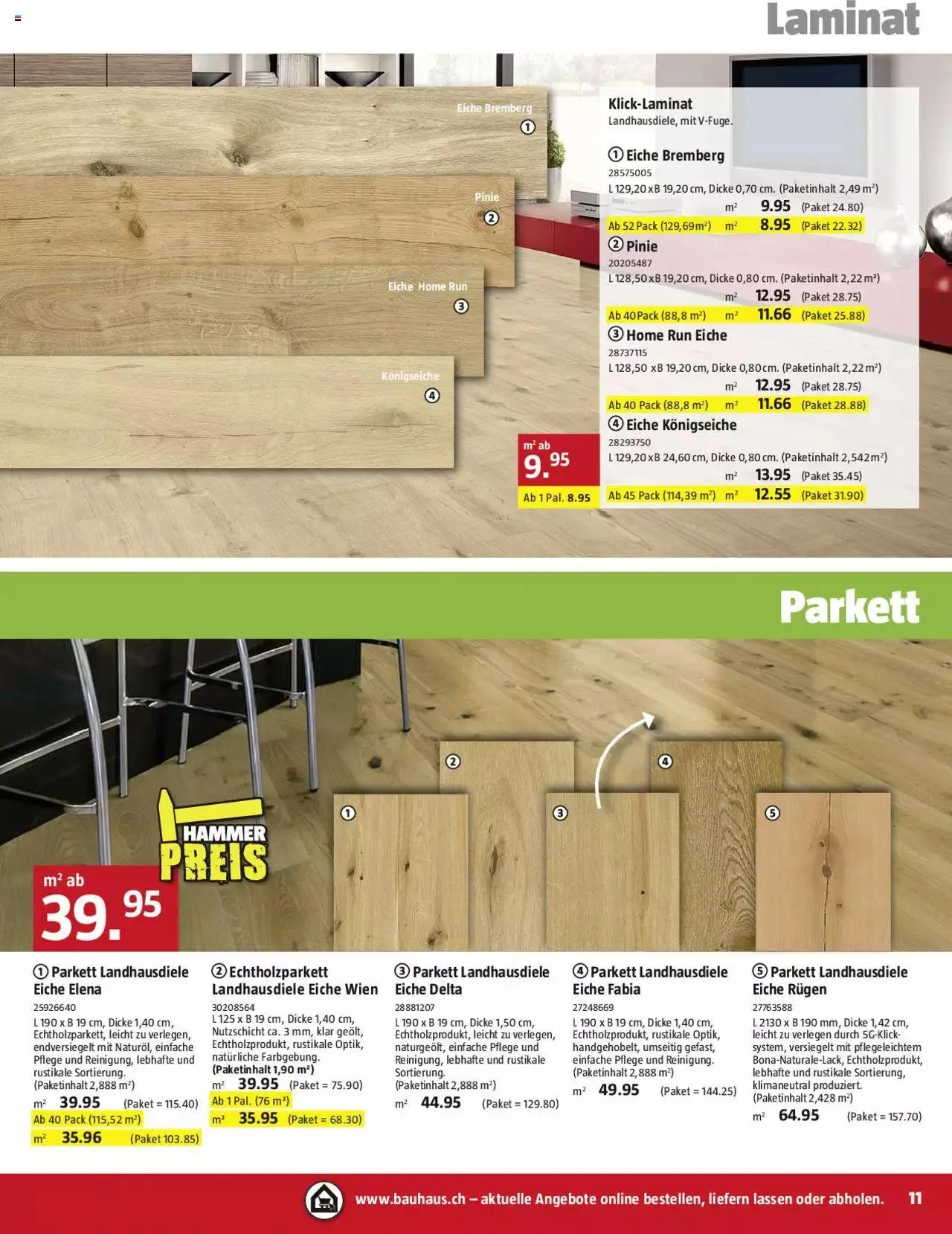 Bauhaus Aktionen von 30. Oktober bis 26. November 2023 - Prospekt seite 11