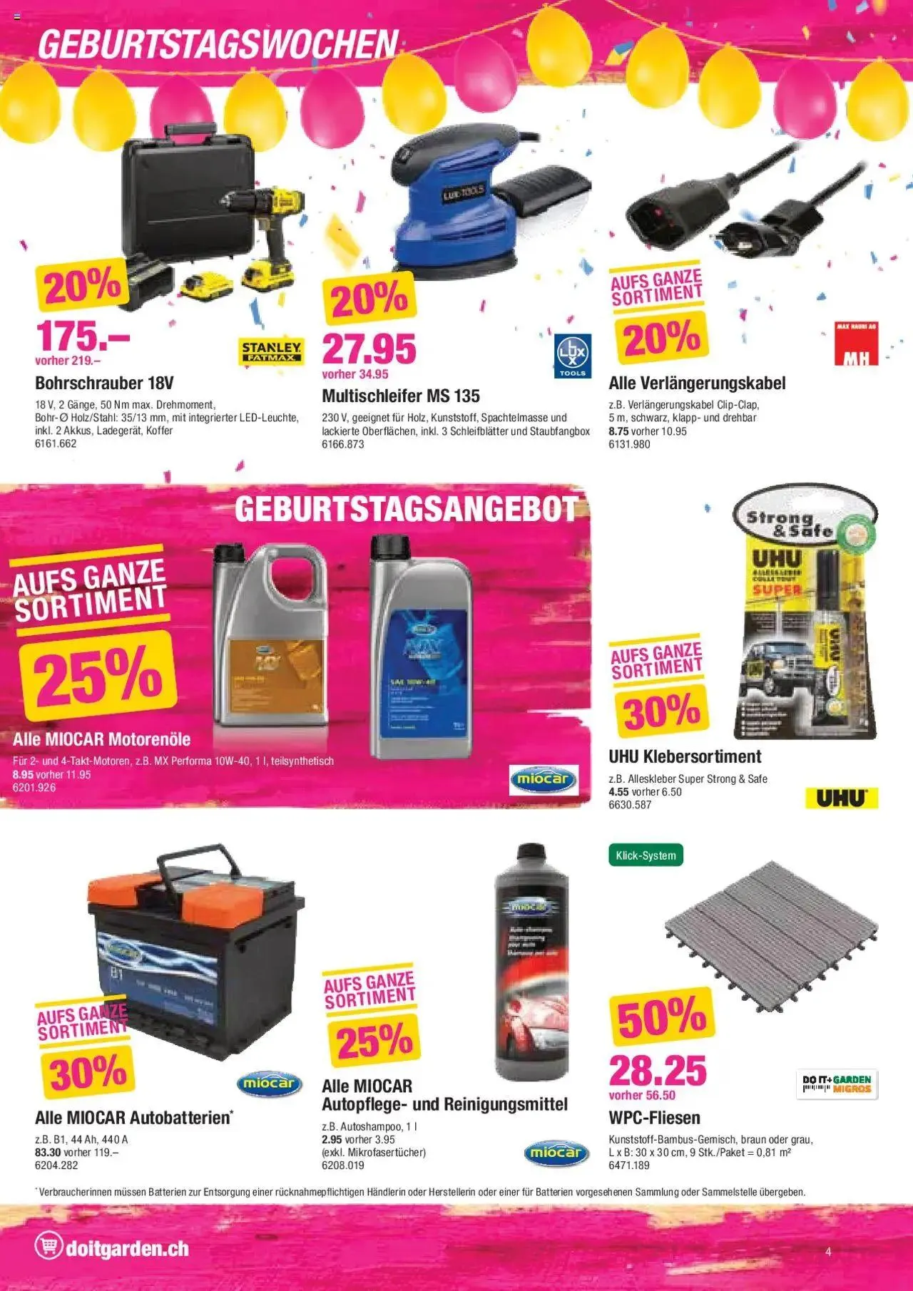 DO IT+GARDEN MIGROS Aktionen von 30. Juli bis 12. August 2024 - Prospekt seite 4