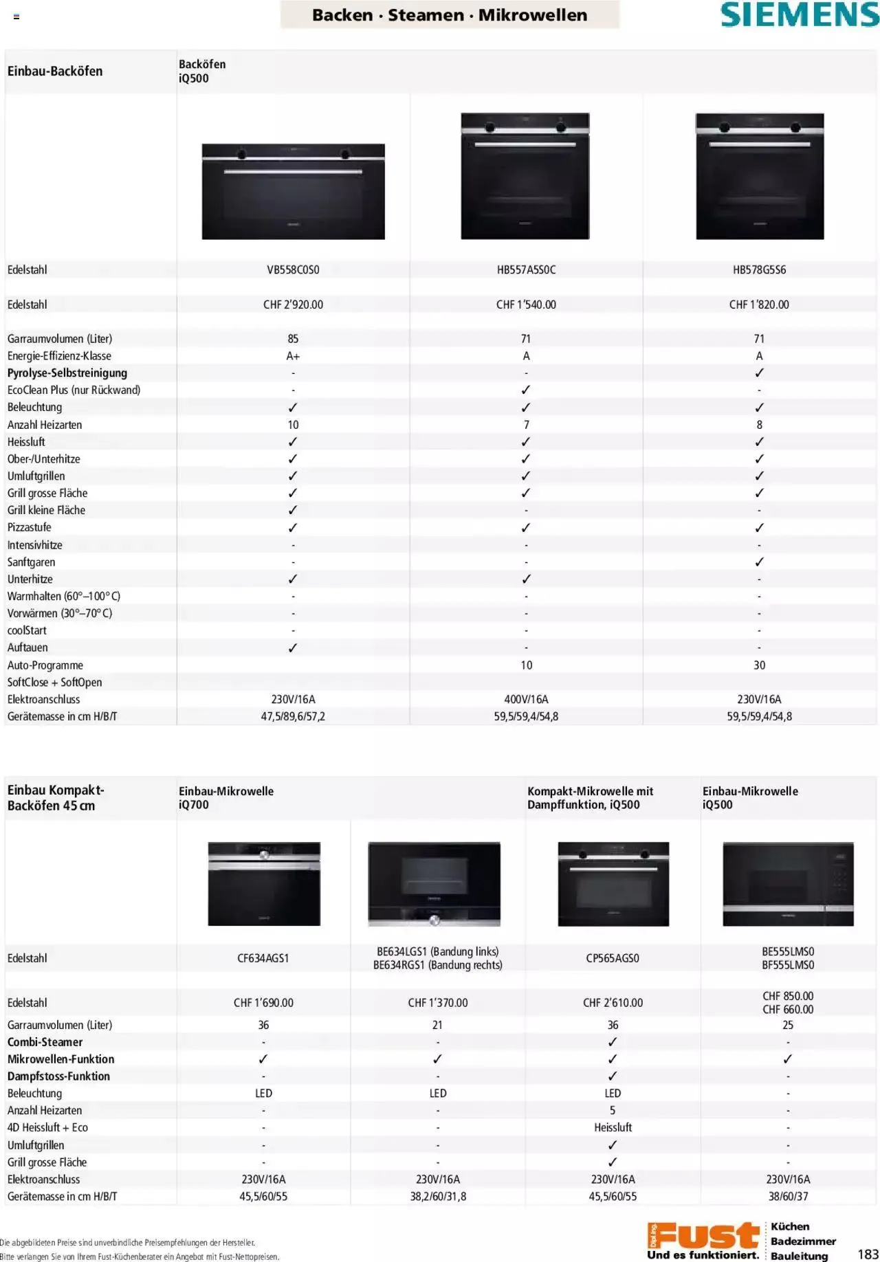 Fust - Küchenmagazin - Riesenauswahl von 22. Februar bis 31. Dezember 2023 - Prospekt seite 183