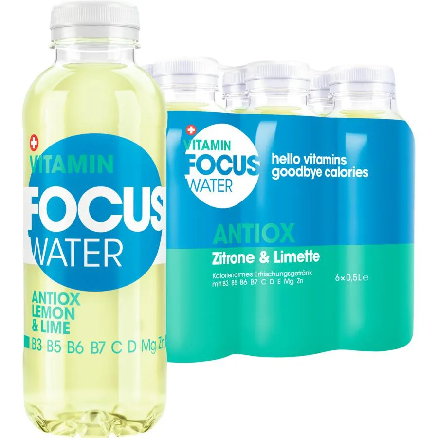 Focuswater Zitrone&Limette 6 x 50 cl