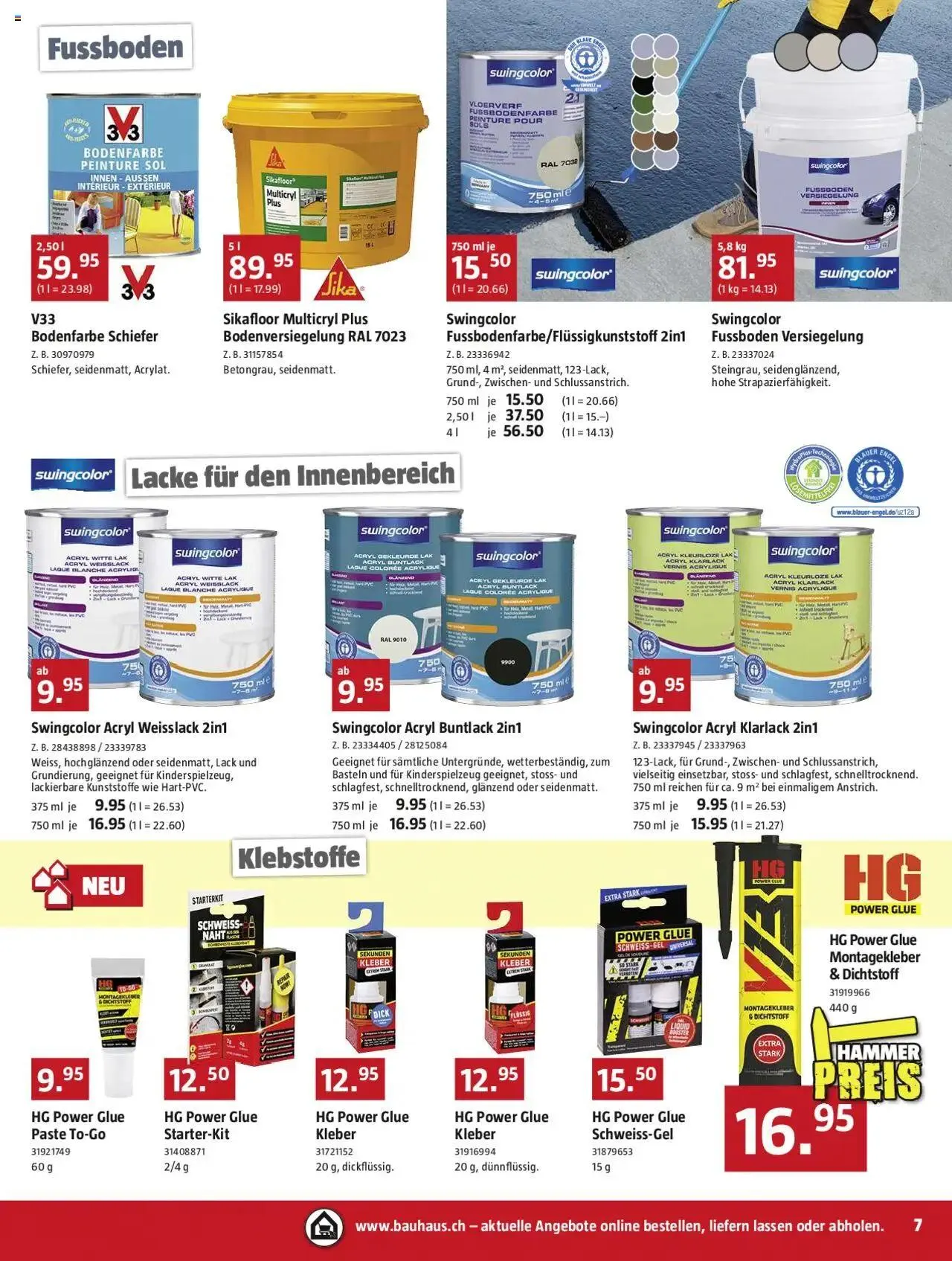 Bauhaus Aktionen von 26. August bis 29. September 2024 - Prospekt seite  7